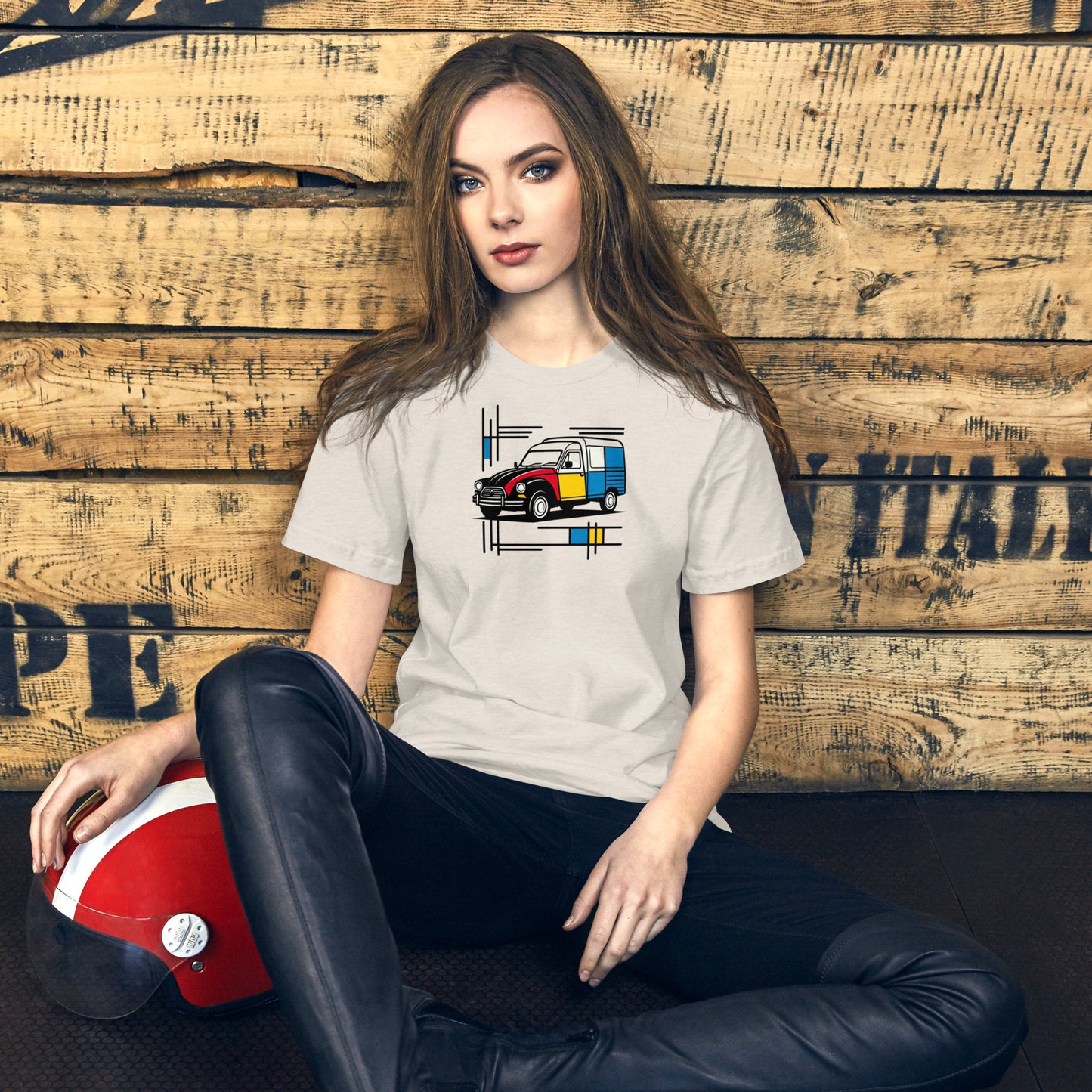 T-shirt "Mondrian Collection – Citroën Acadiane in Colour Art"