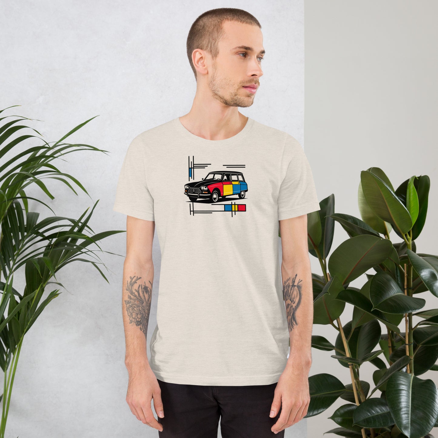 T-shirt « Collection Mondrian – Citroën Ami 6 Color Art »