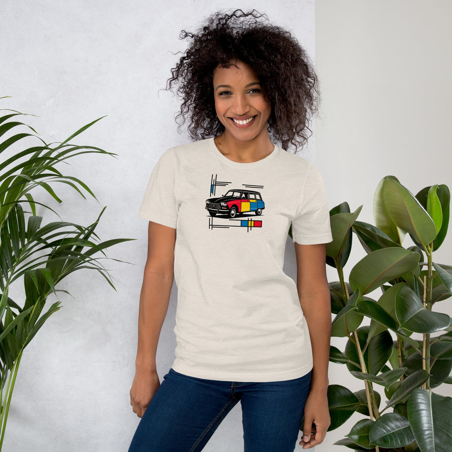 T-shirt « Collection Mondrian – Citroën Ami 6 Color Art »