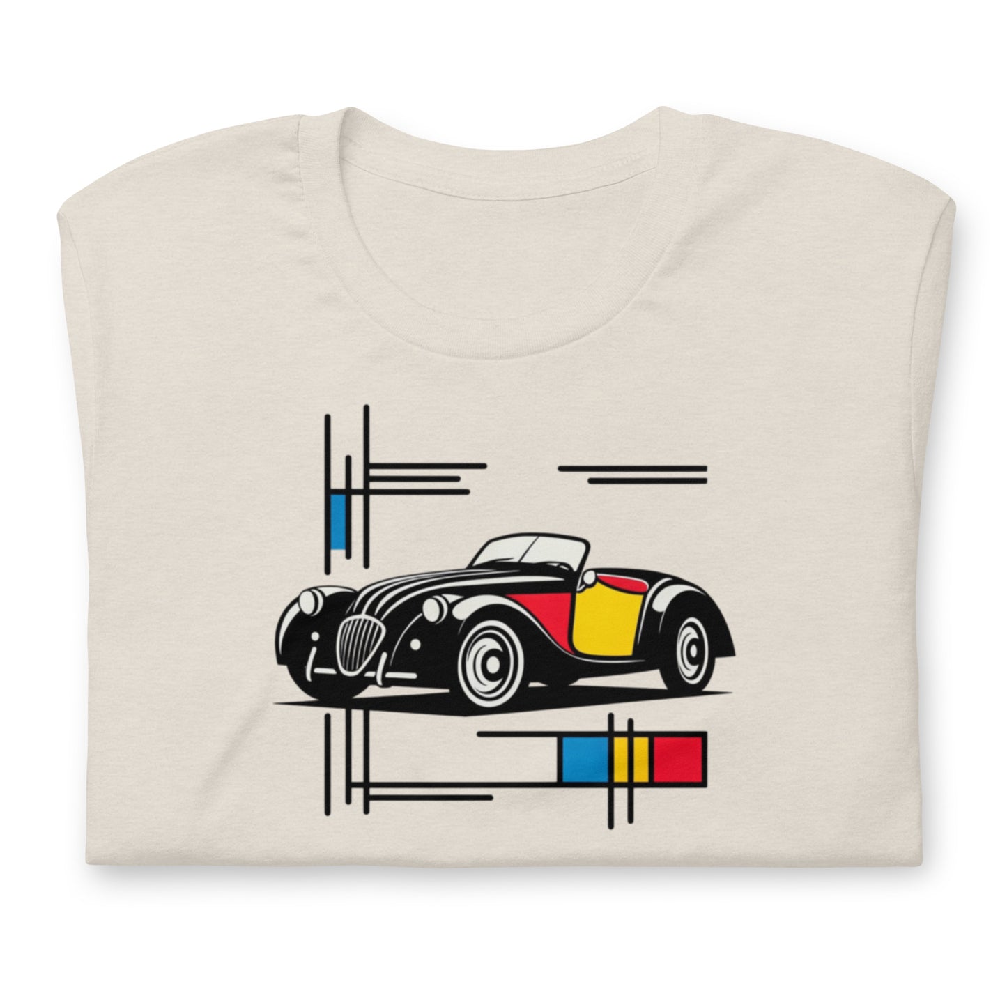 T-shirt “Mondriaan Collectie – Burton Sportscar Kleurenkunst”
