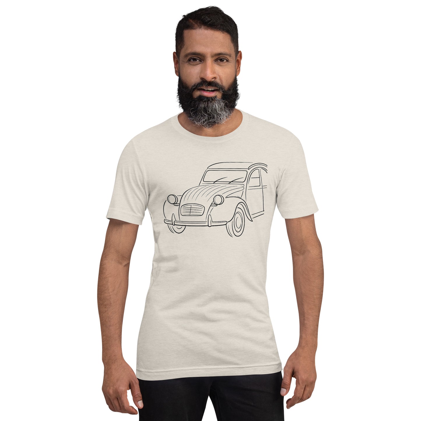 Citroën 2CV T-shirt – Minimalistische Lijntekening van een Franse Klassieker