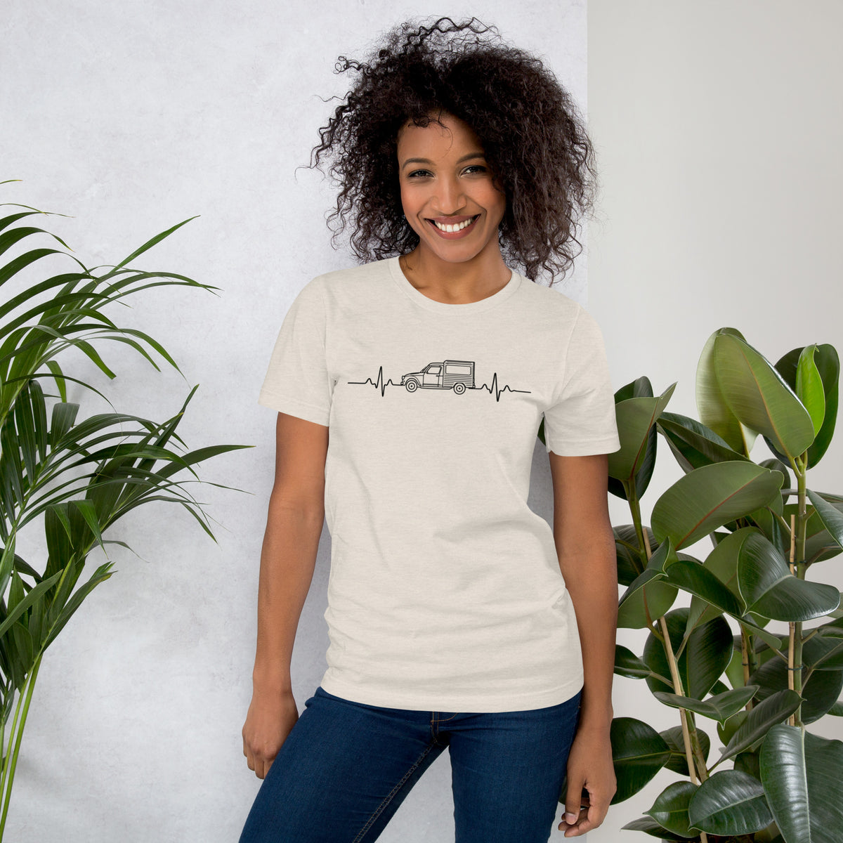 Citroën Acadiane Heartbeat T-shirt – Minimalistische Lijntekening | Heartbeat Collectie