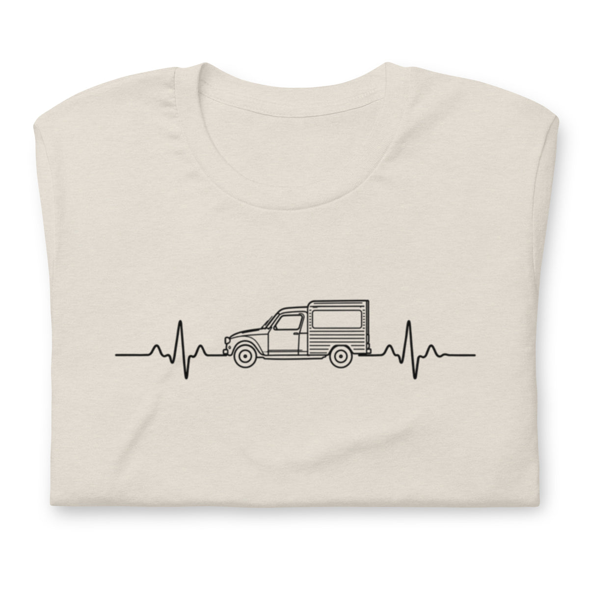Citroën Acadiane Heartbeat T-shirt – Minimalistische Lijntekening | Heartbeat Collectie