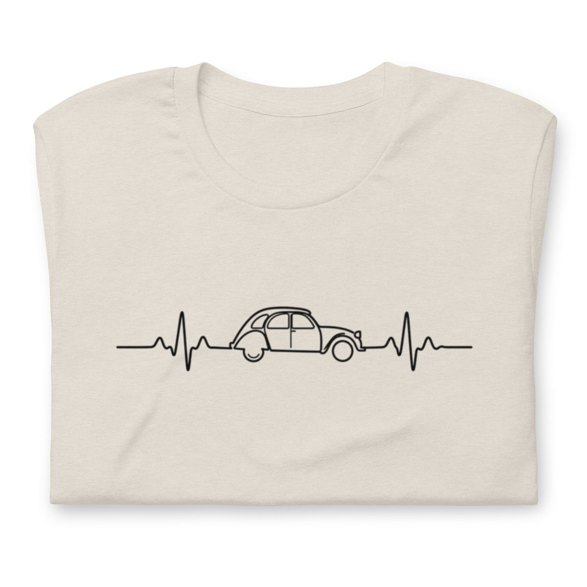 Citroën 2CV Heartbeat T-shirt – Minimalist 2CV Line Drawing | Heartbeat Collection