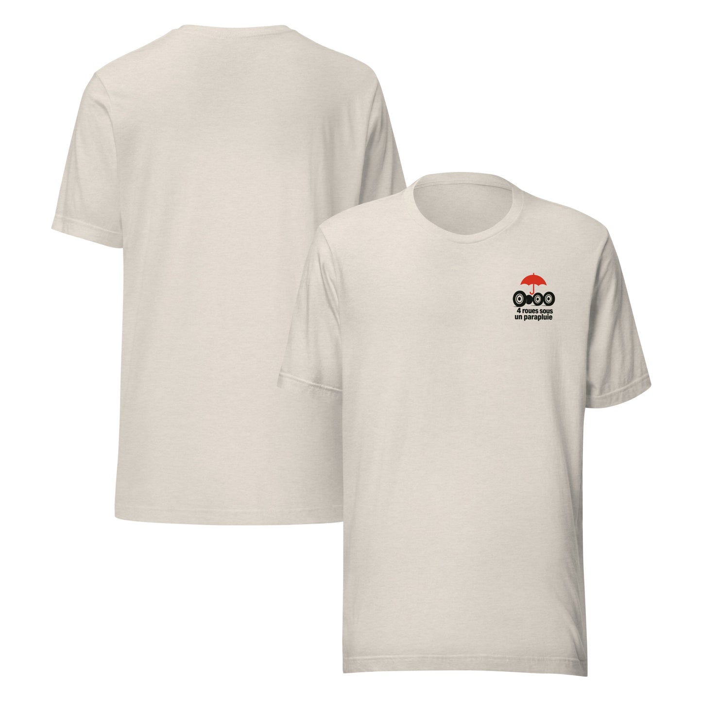 T-shirt « Quatre roues sous un parapluie – Hommage à la Citroën 2CV »