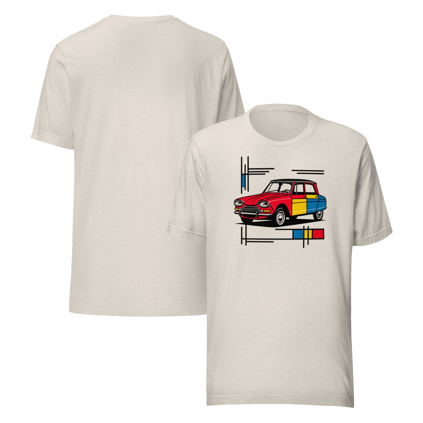 T-shirt "Collection Mondriaan – Citroën Ami 6 Couleurs Classiques"