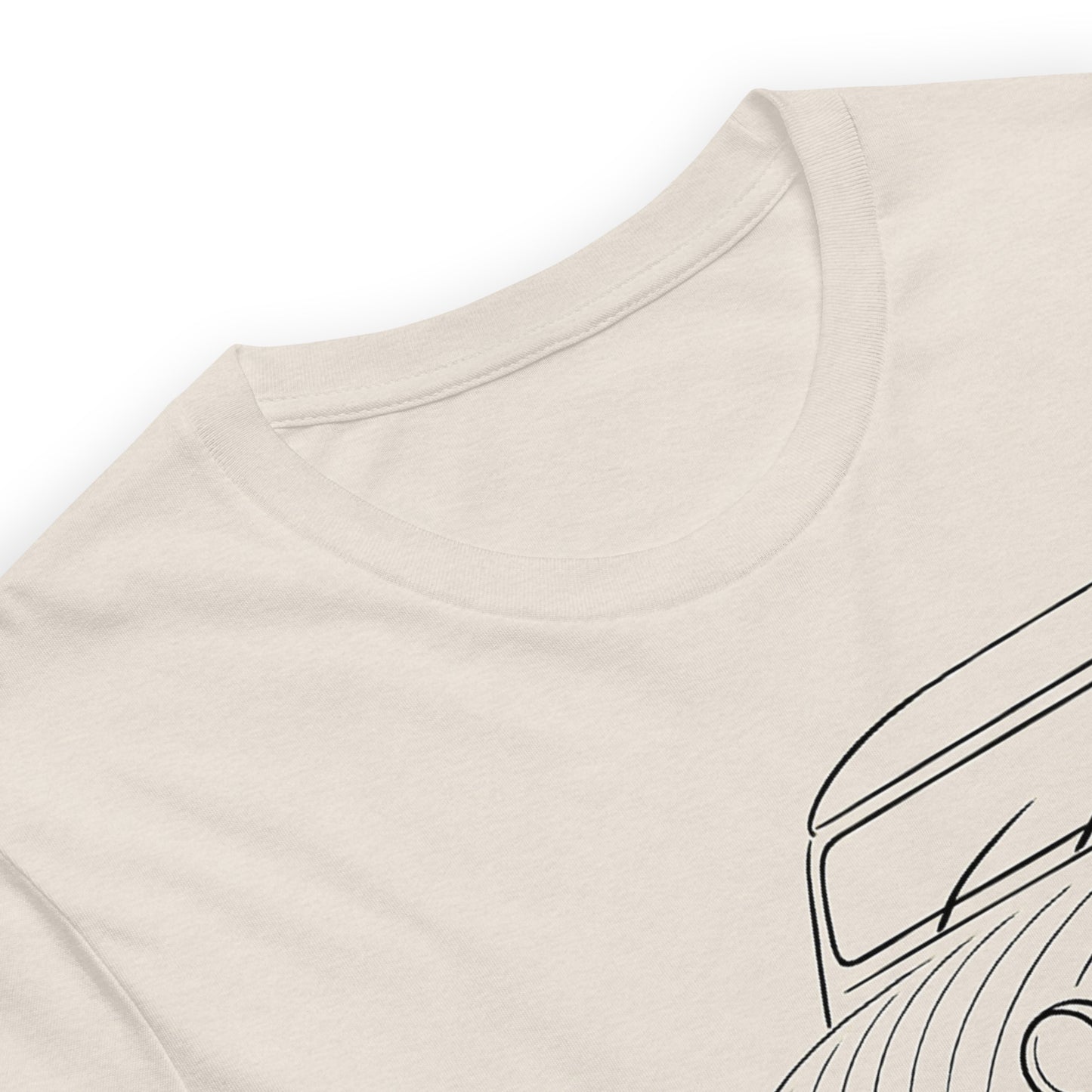 Citroën 2CV T-shirt – Minimalistische Lijntekening van een Franse Klassieker