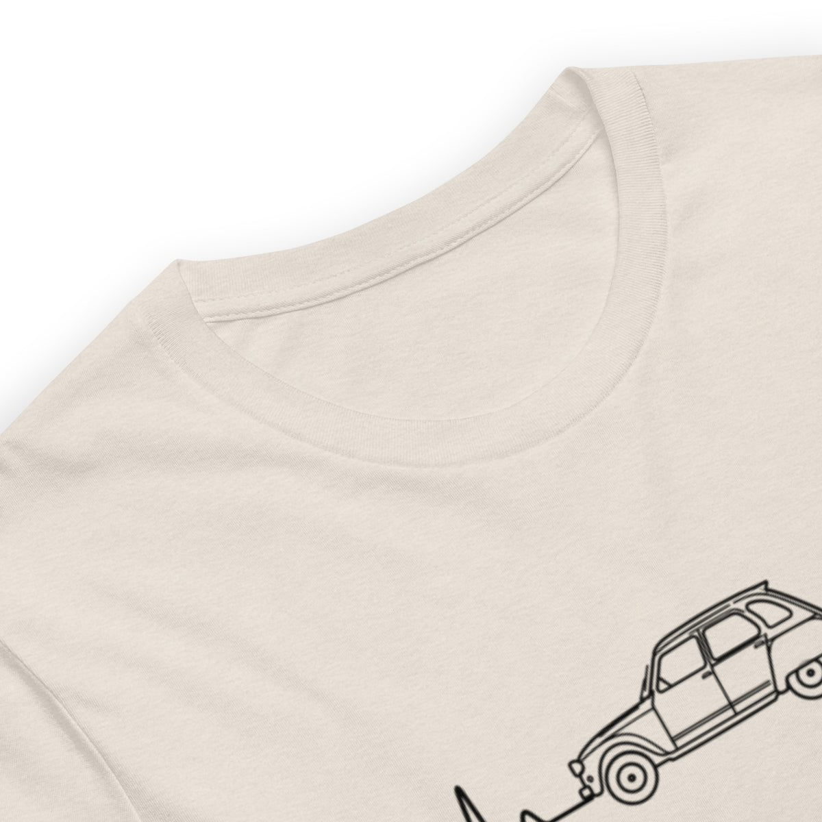Citroën Dyane Heartbeat T-shirt – Minimalistische Lijntekening | Heartbeat Collectie