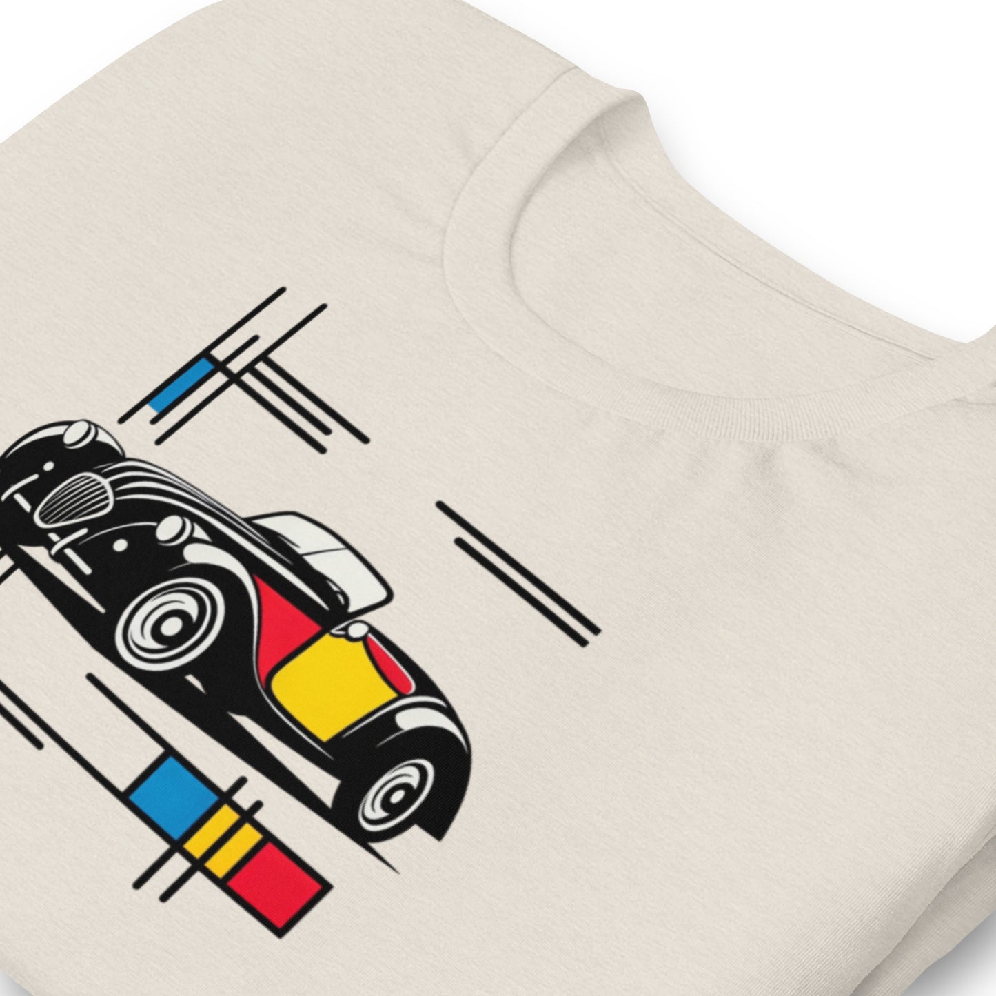 T-shirt “Mondriaan Collectie – Burton Sportscar Kleurenkunst”