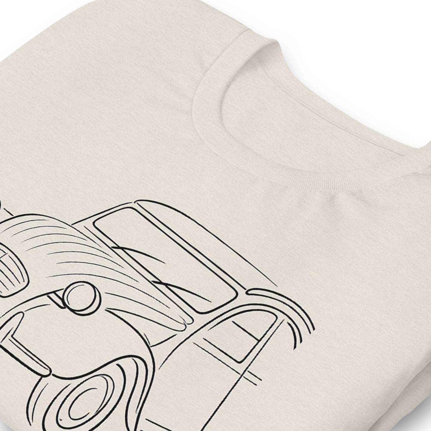Citroën 2CV T-shirt – Minimalistische Lijntekening van een Franse Klassieker