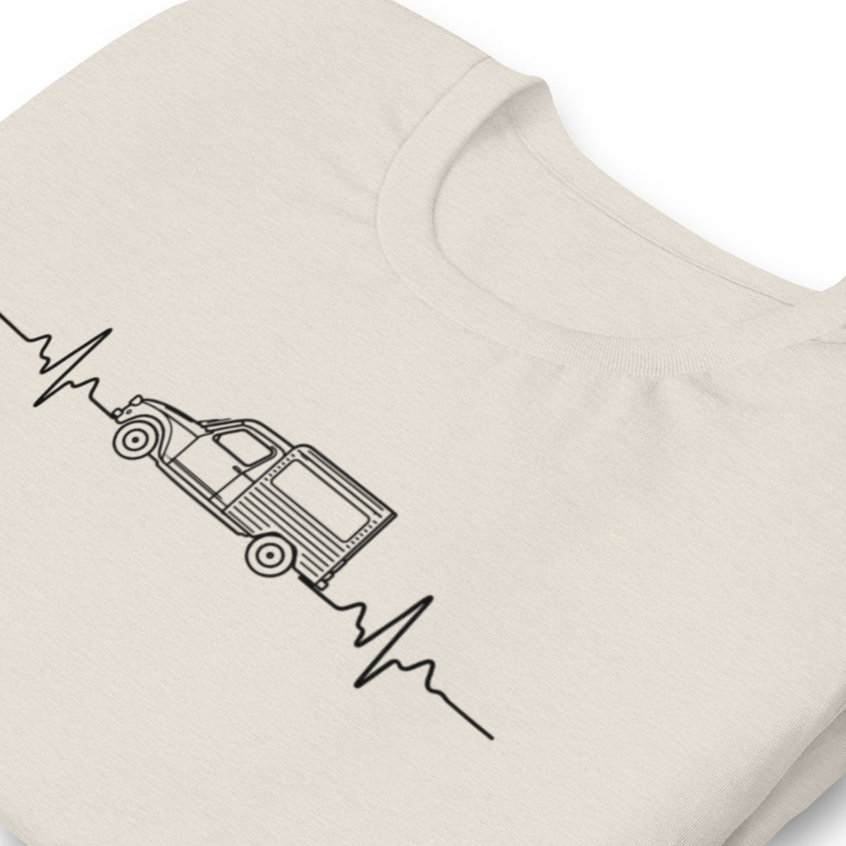 Citroën Acadiane Heartbeat T-shirt – Minimalistische Lijntekening | Heartbeat Collectie