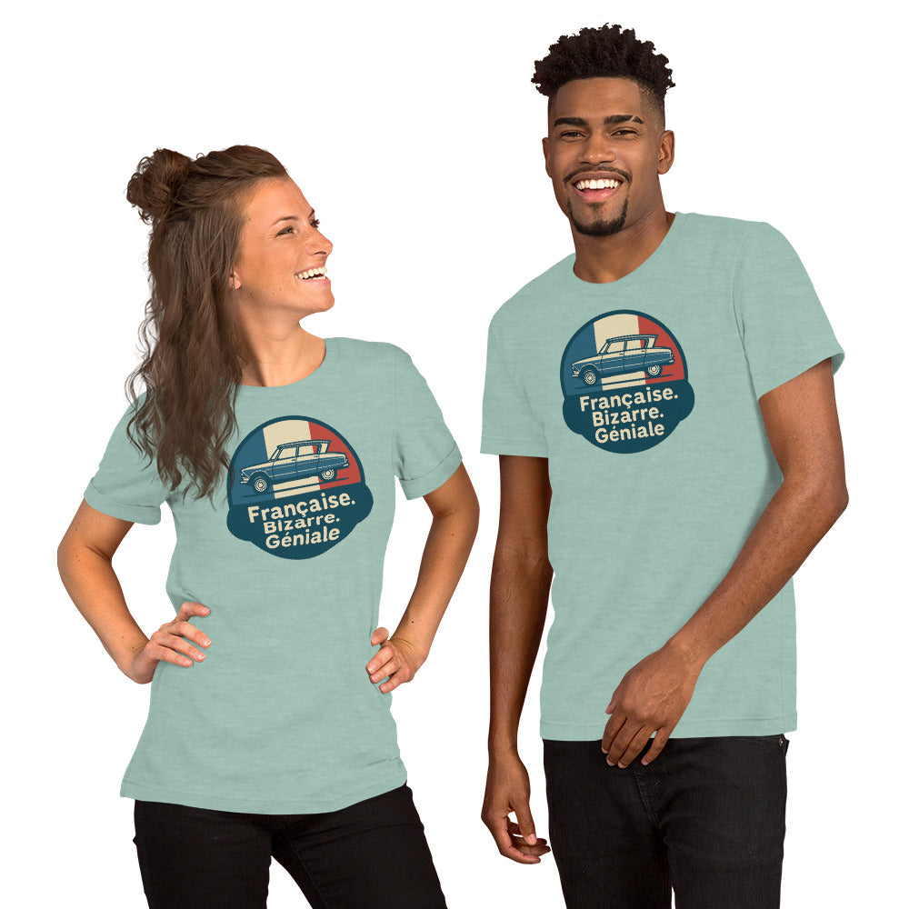 👕 Française. Bizarre. Géniale. – Ami 6 T-shirt voor liefhebbers van excentriek Frans design