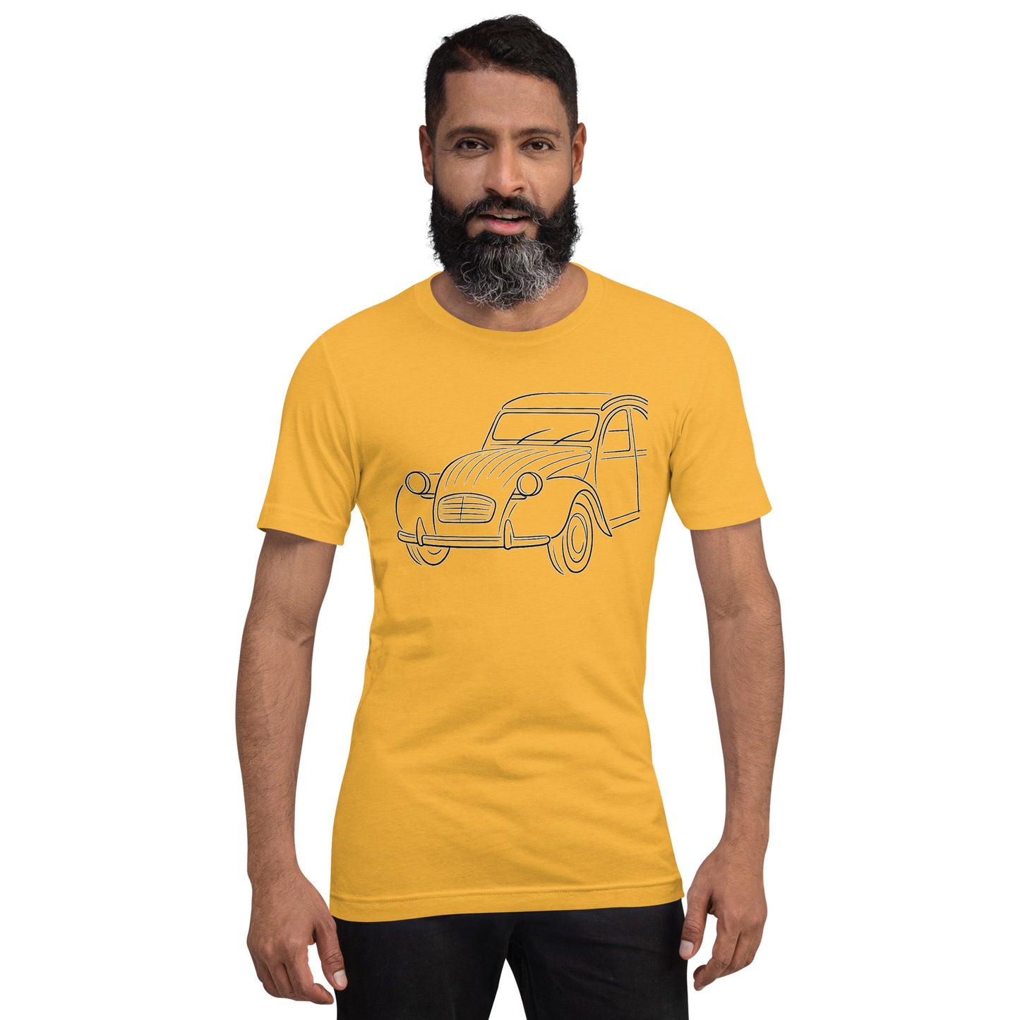 Citroën 2CV T-shirt – Minimalistische Lijntekening van een Franse Klassieker