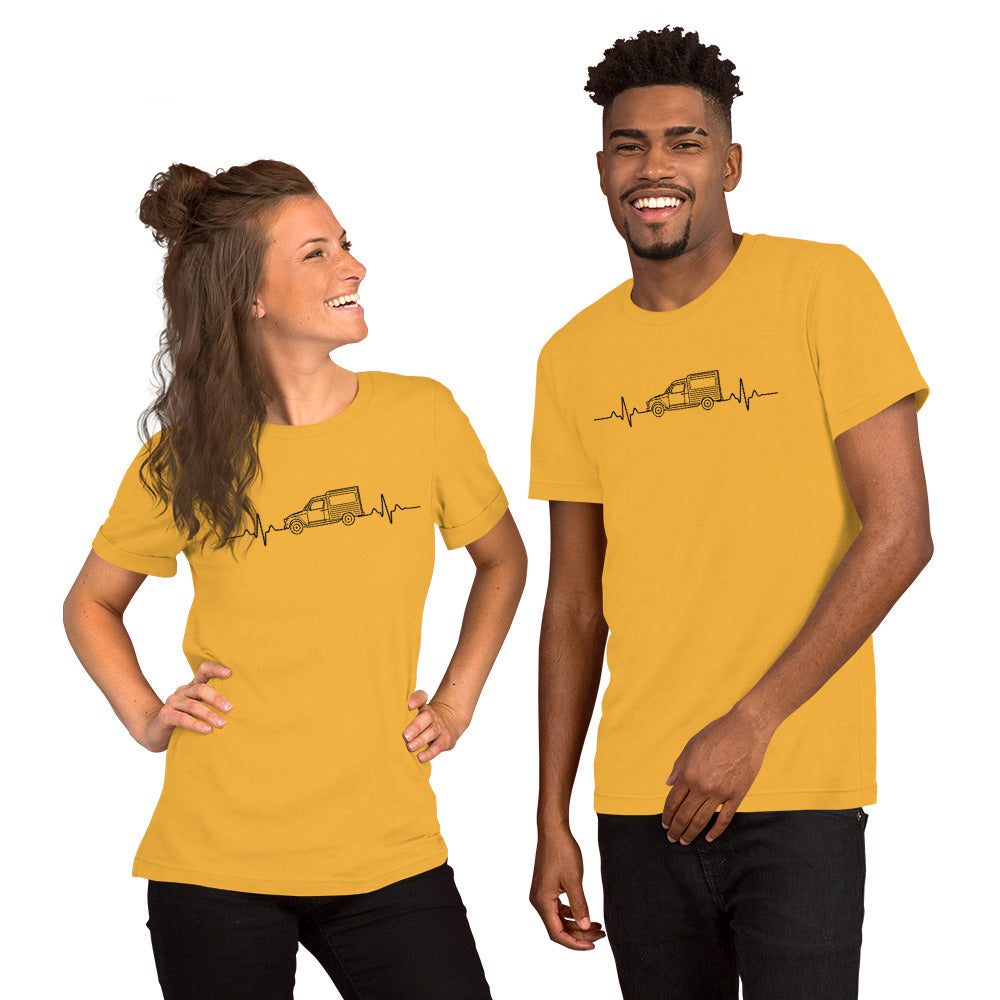 Citroën Acadiane Heartbeat T-shirt – Minimalistische Lijntekening | Heartbeat Collectie