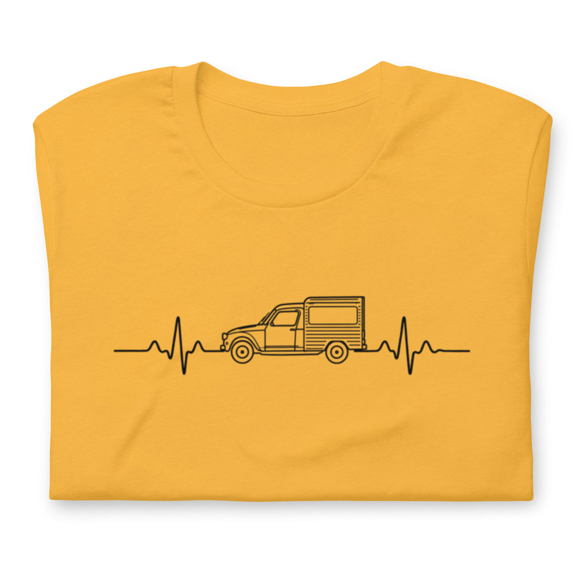 Citroën Acadiane Heartbeat T-shirt – Minimalistische Lijntekening | Heartbeat Collectie