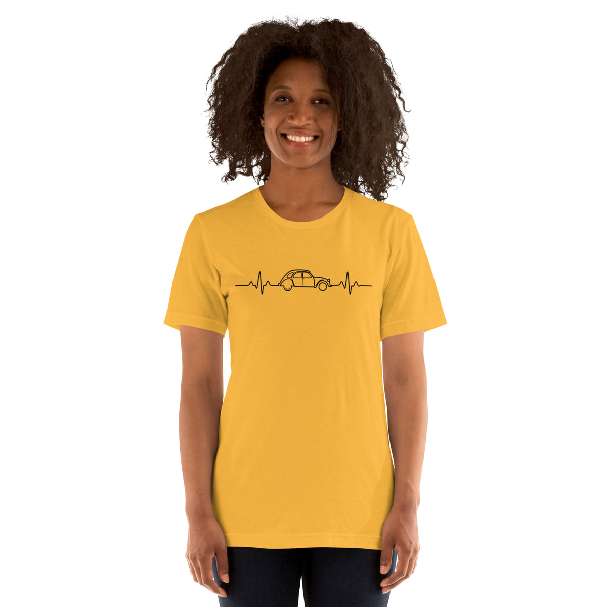 Citroën 2CV Heartbeat T-shirt – Minimalist 2CV Line Drawing | Heartbeat Collection
