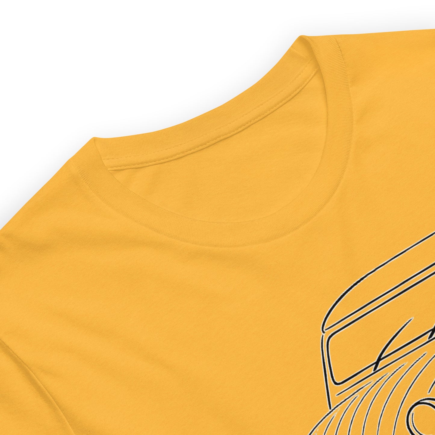 Citroën 2CV T-shirt – Minimalistische Lijntekening van een Franse Klassieker