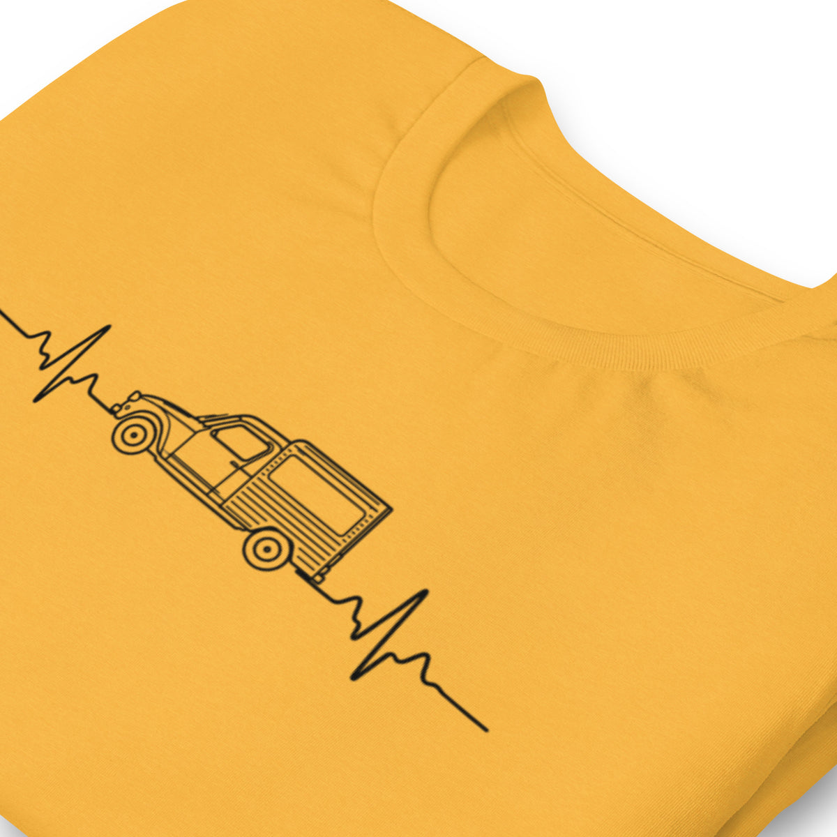 Citroën Acadiane Heartbeat T-shirt – Minimalistische Lijntekening | Heartbeat Collectie