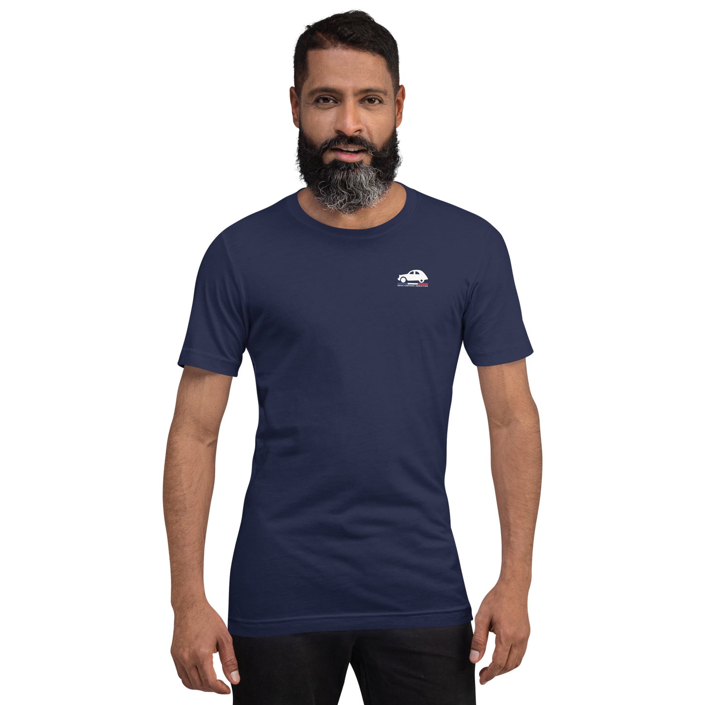 👕 T-shirt “Deux Chevaux Addiction” – Voor wie met z’n hart schakelt