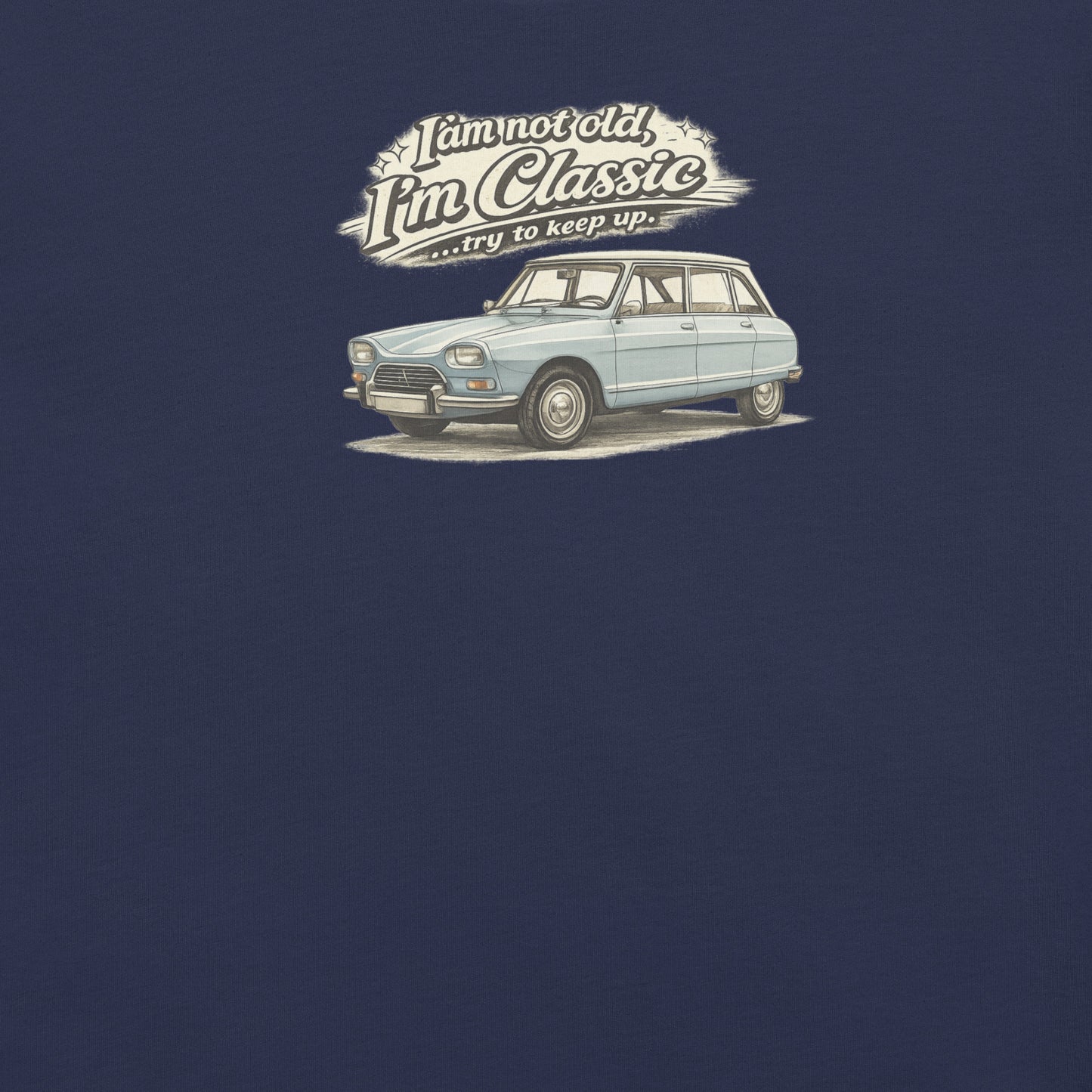 Citroën Ami 8 Classic T-shirt – Vintage Auto Illustratie | Classic Collectie