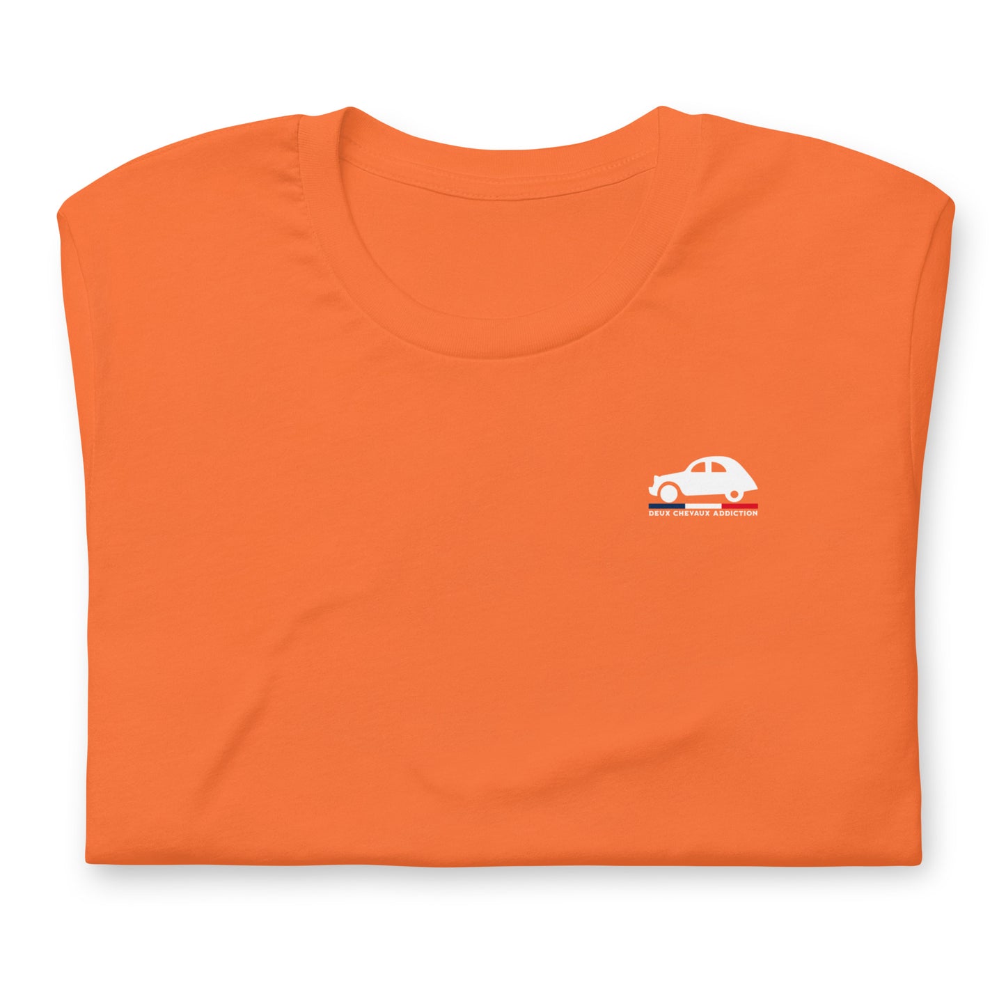 👕 T-shirt “Deux Chevaux Addiction” – Voor wie met z’n hart schakelt