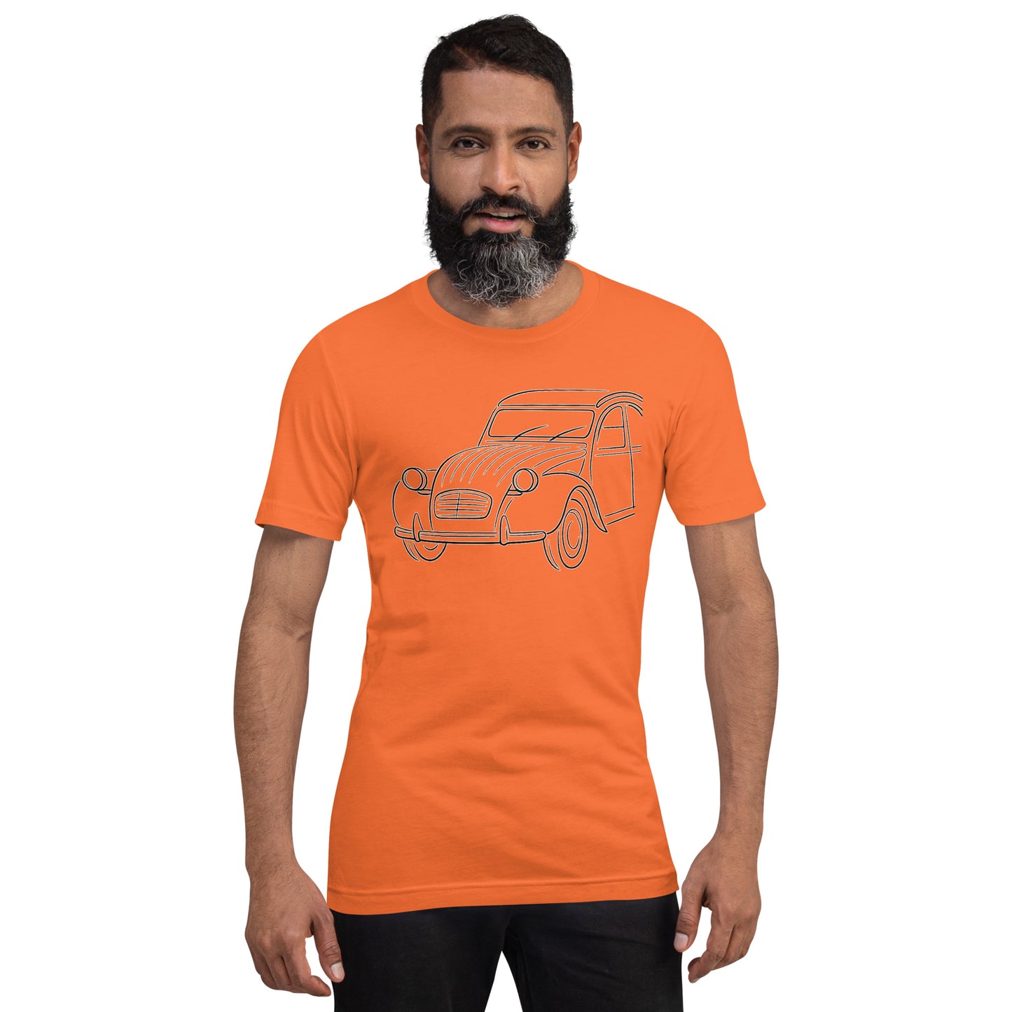 Citroën 2CV T-shirt – Minimalistische Lijntekening van een Franse Klassieker