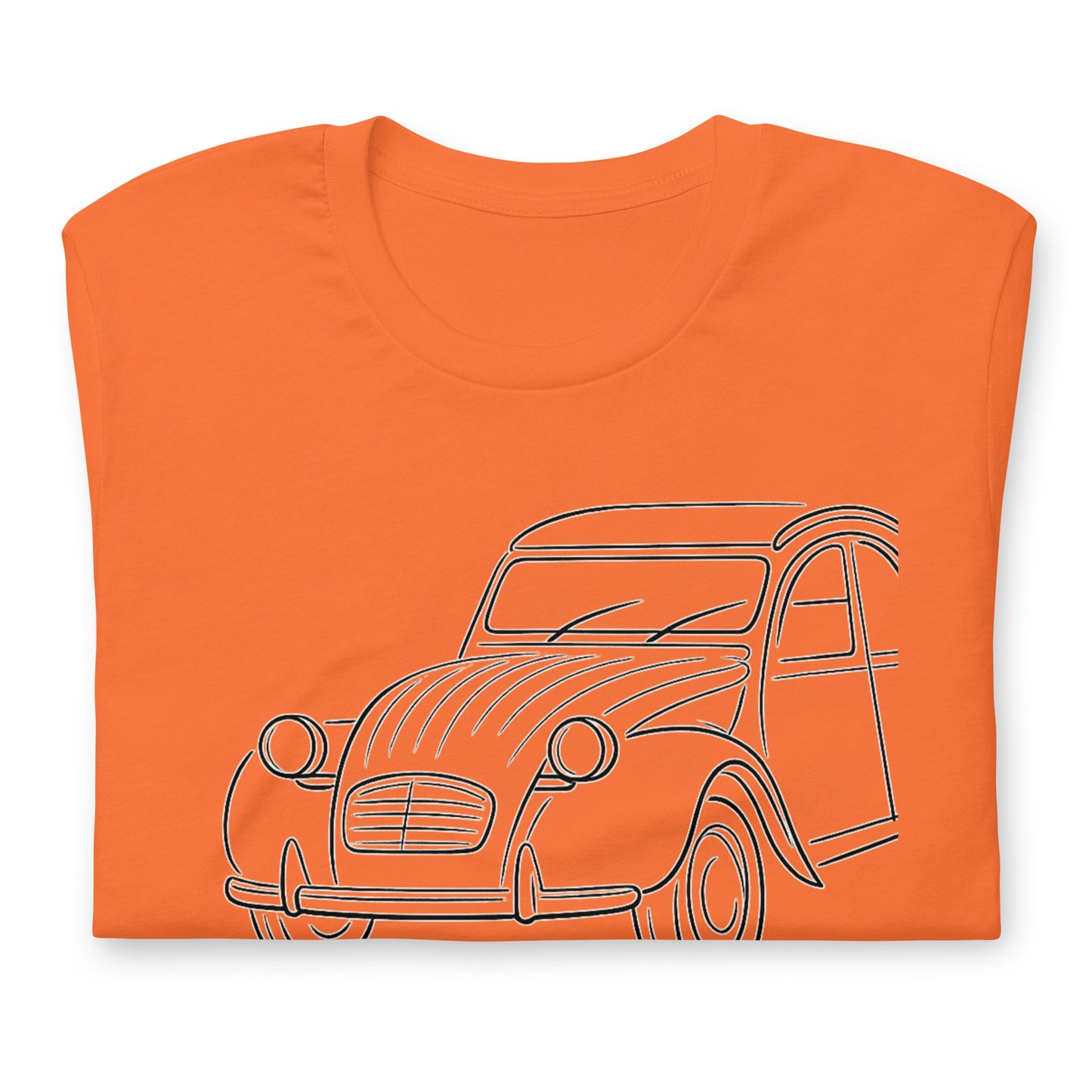 Citroën 2CV T-shirt – Minimalistische Lijntekening van een Franse Klassieker