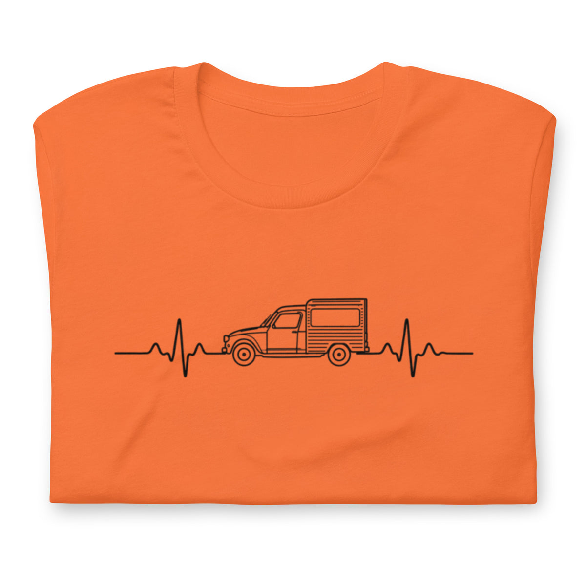 Citroën Acadiane Heartbeat T-shirt – Minimalistische Lijntekening | Heartbeat Collectie