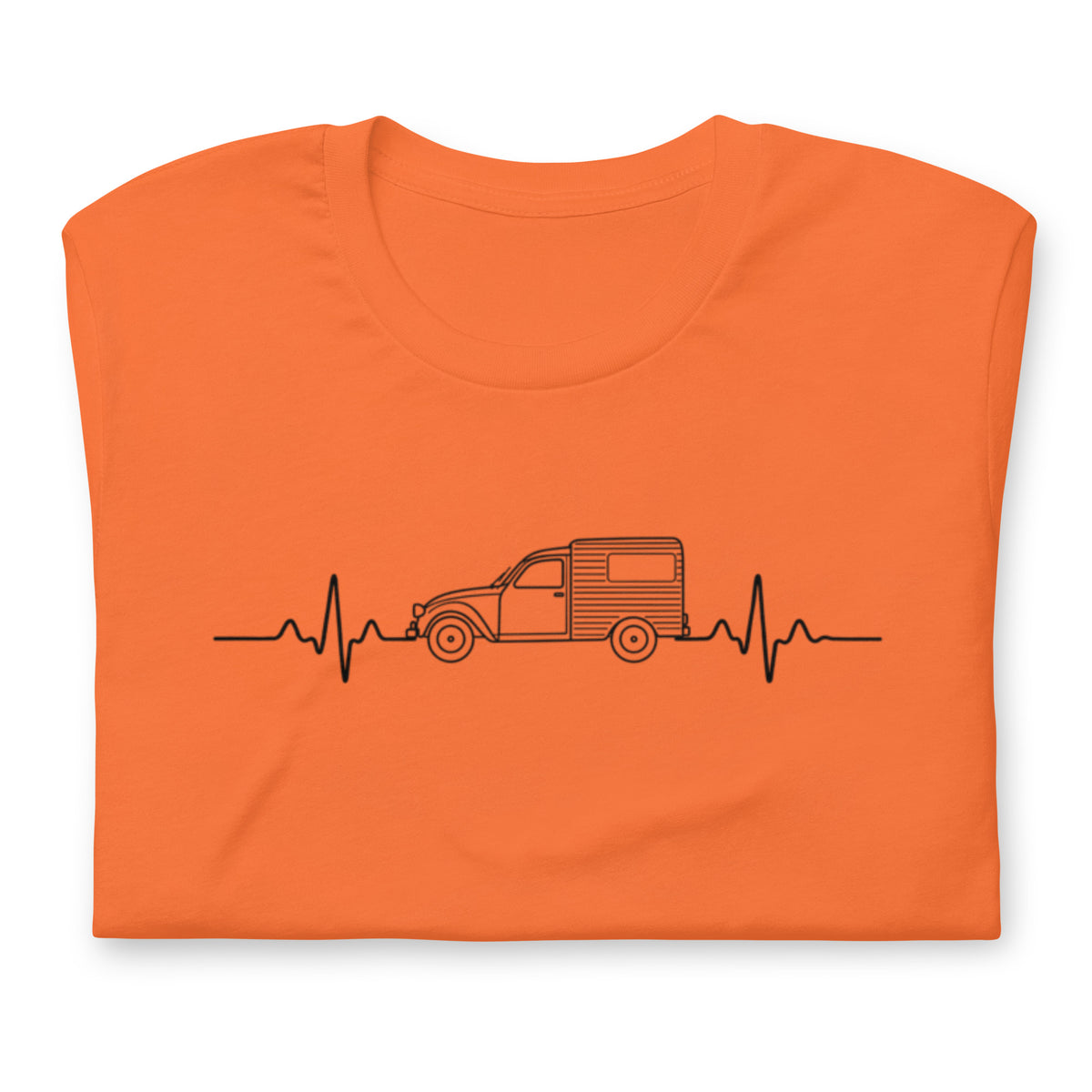 Citroën 2CV Fourgonnette Heartbeat T-shirt – Minimalist Line Drawing | Heartbeat Collection