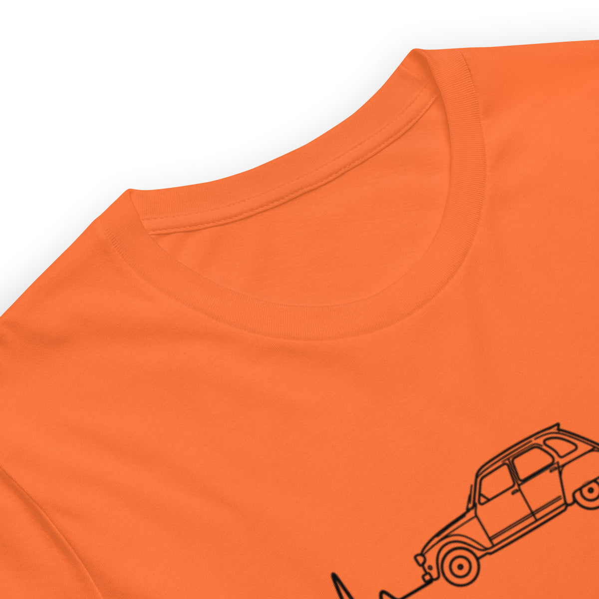 Citroën Dyane Heartbeat T-shirt – Minimalistische Lijntekening | Heartbeat Collectie