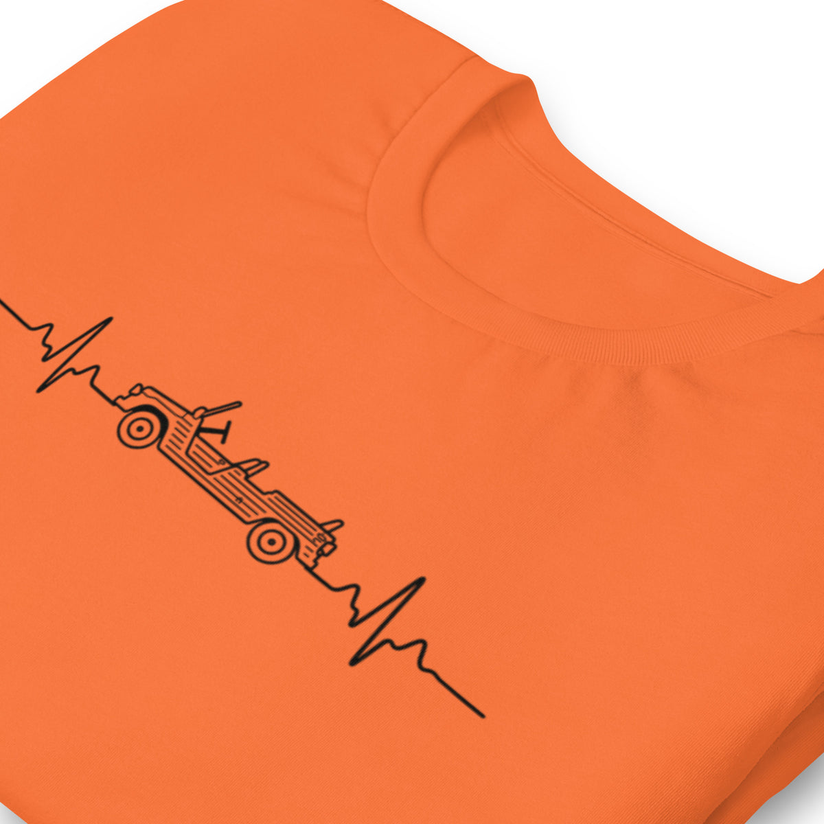 Citroën Méhari Heartbeat T-shirt – Minimalistische Lijntekening | Heartbeat Collectie