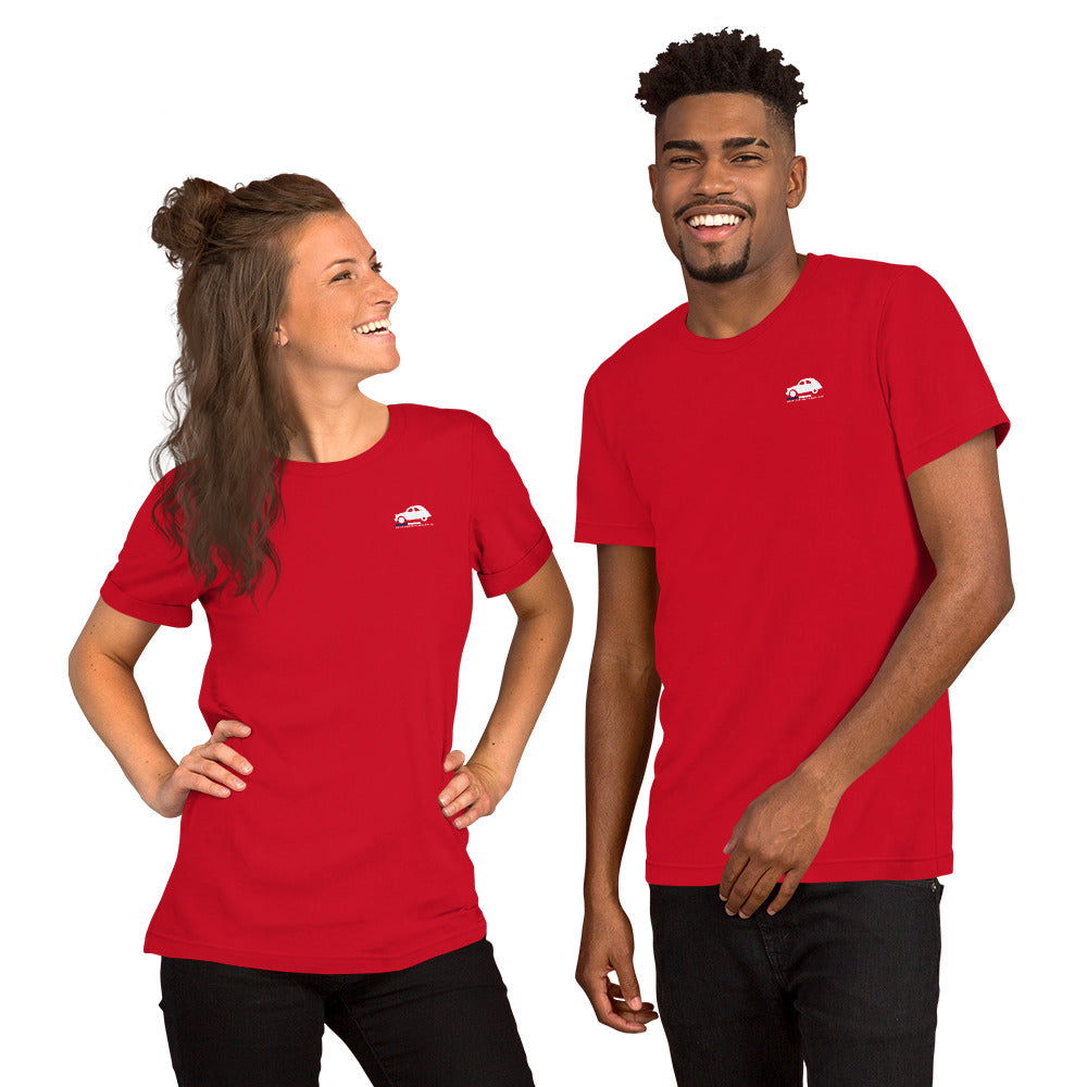 👕 T-shirt “Deux Chevaux Addiction” – Voor wie met z’n hart schakelt