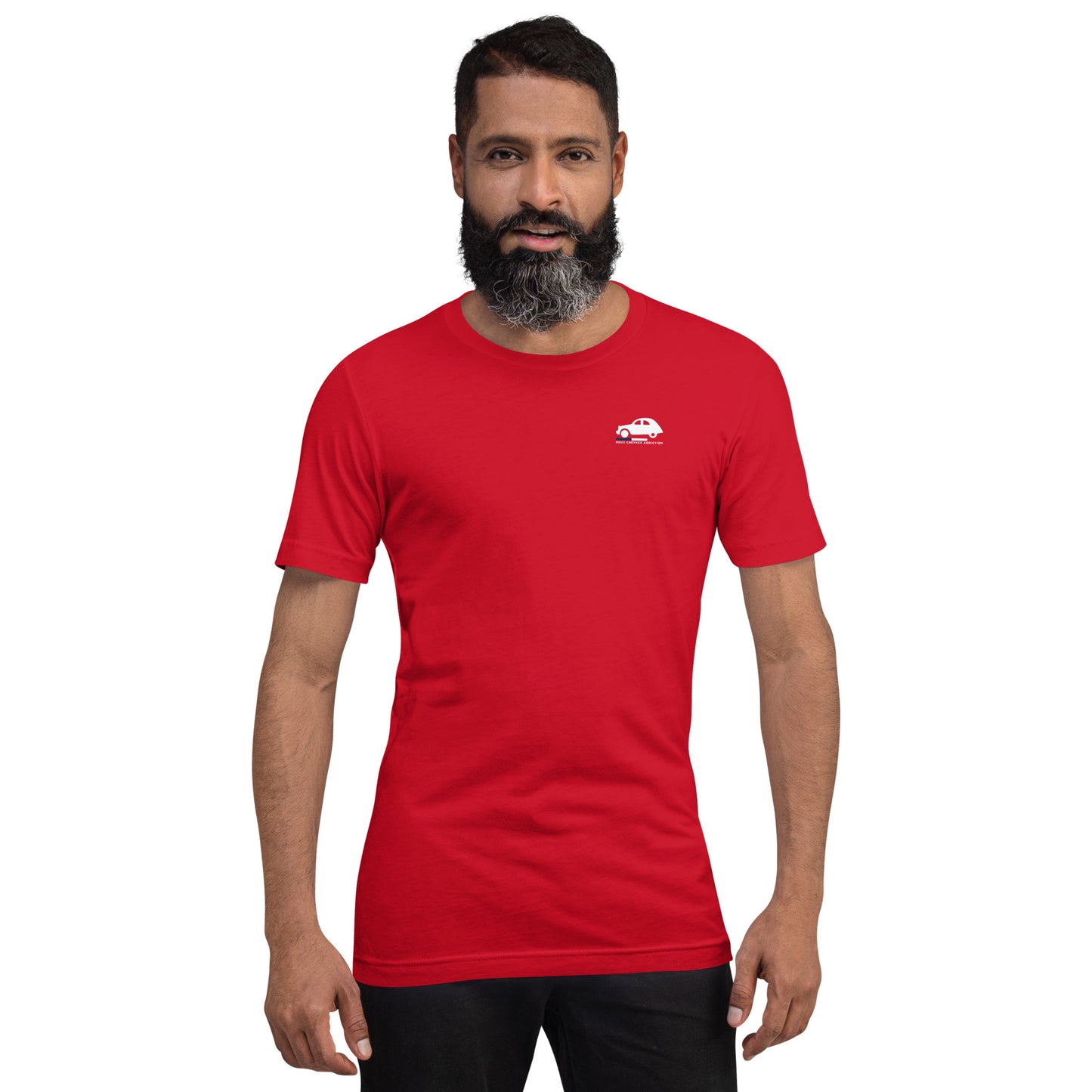 👕 T-shirt “Deux Chevaux Addiction” – Voor wie met z’n hart schakelt
