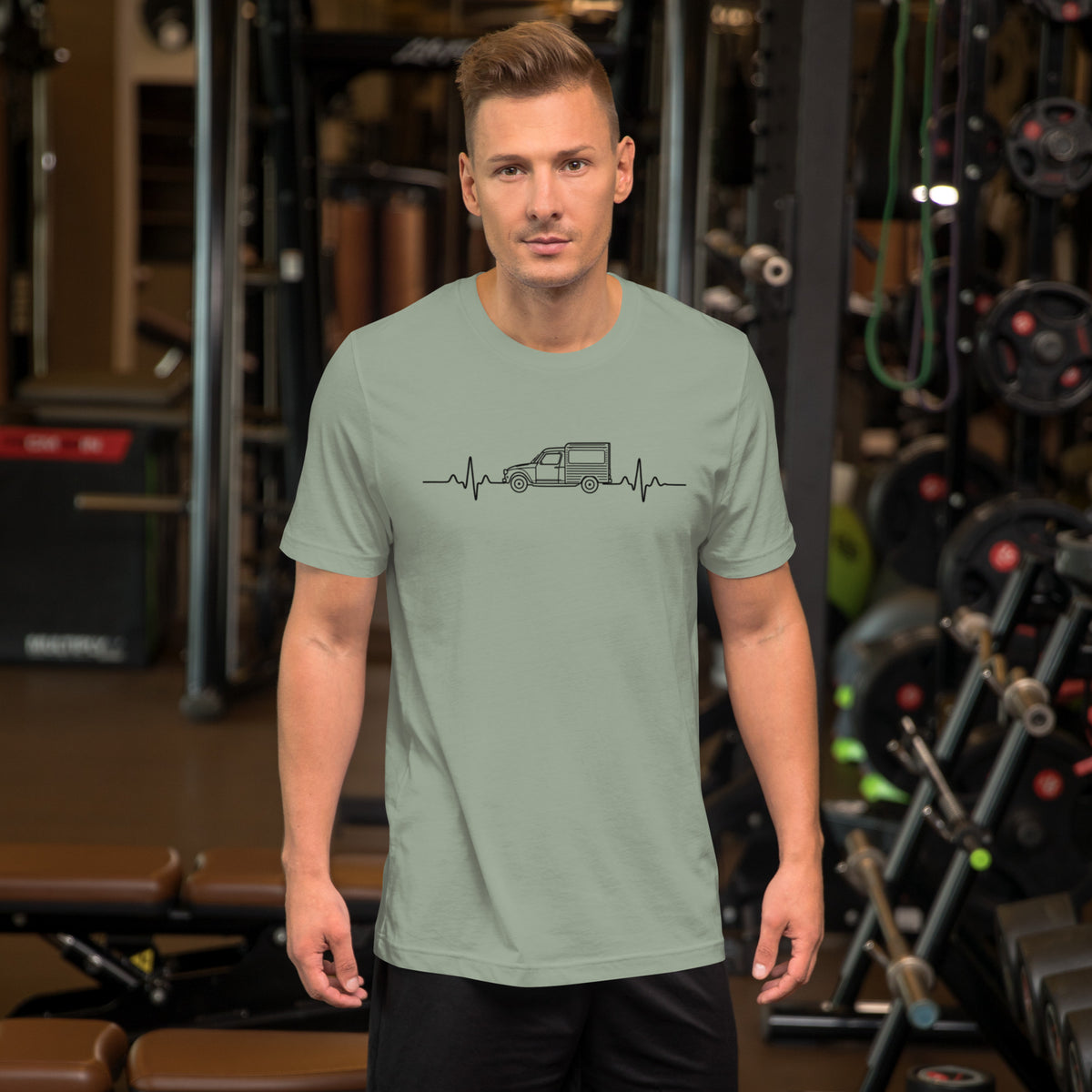 Citroën Acadiane Heartbeat T-shirt – Minimalistische Lijntekening | Heartbeat Collectie