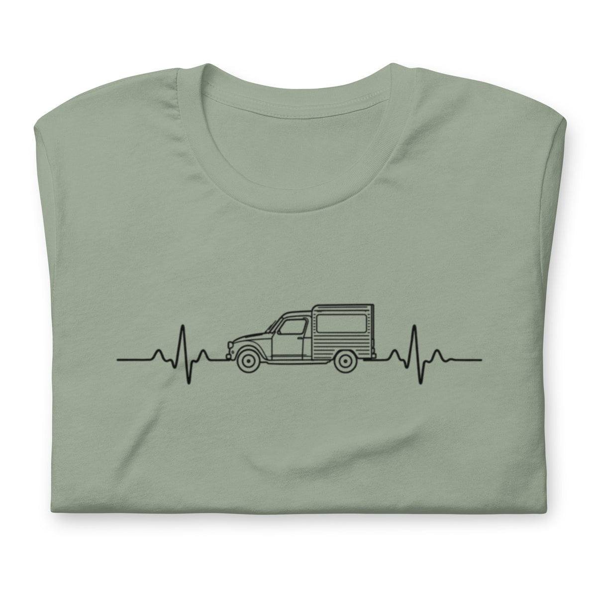 Citroën Acadiane Heartbeat T-shirt – Minimalistische Lijntekening | Heartbeat Collectie