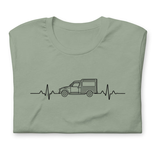 Citroën Acadiane Heartbeat T-shirt – Minimalist Line Art | Heartbeat Collection