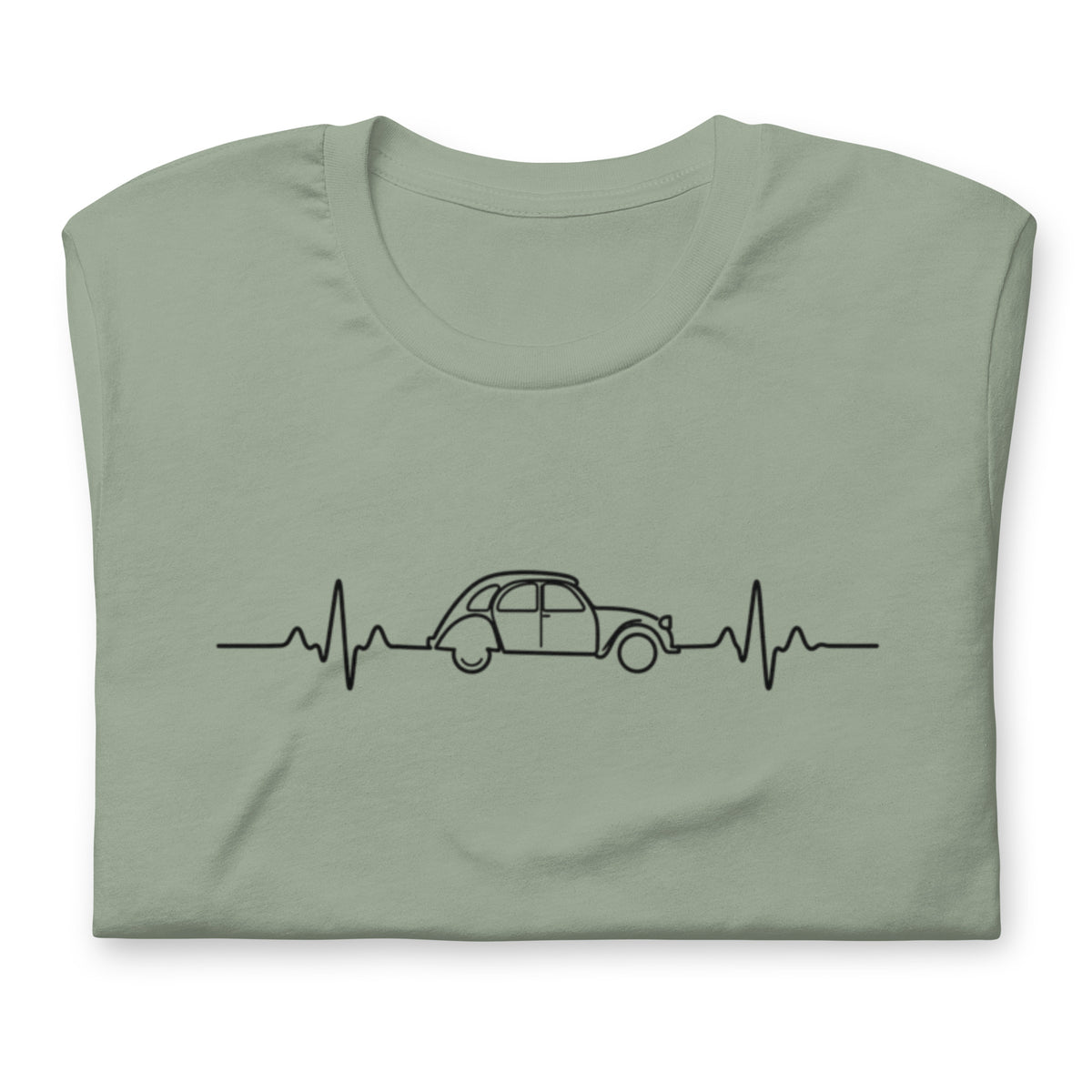 Citroën 2CV Heartbeat T-shirt – Minimalist 2CV Line Drawing | Heartbeat Collection