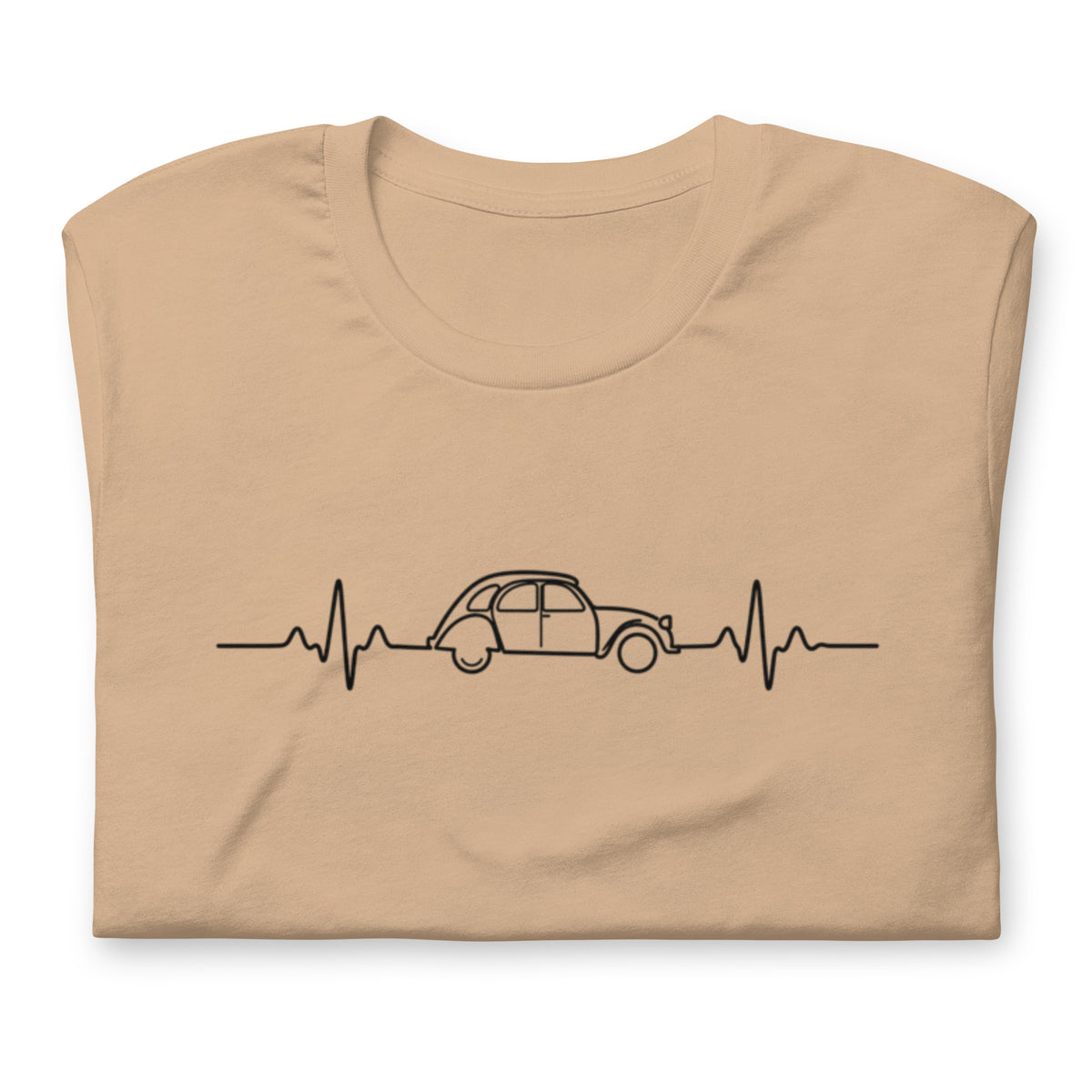 Citroën 2CV Heartbeat T-shirt – Minimalist 2CV Line Drawing | Heartbeat Collection