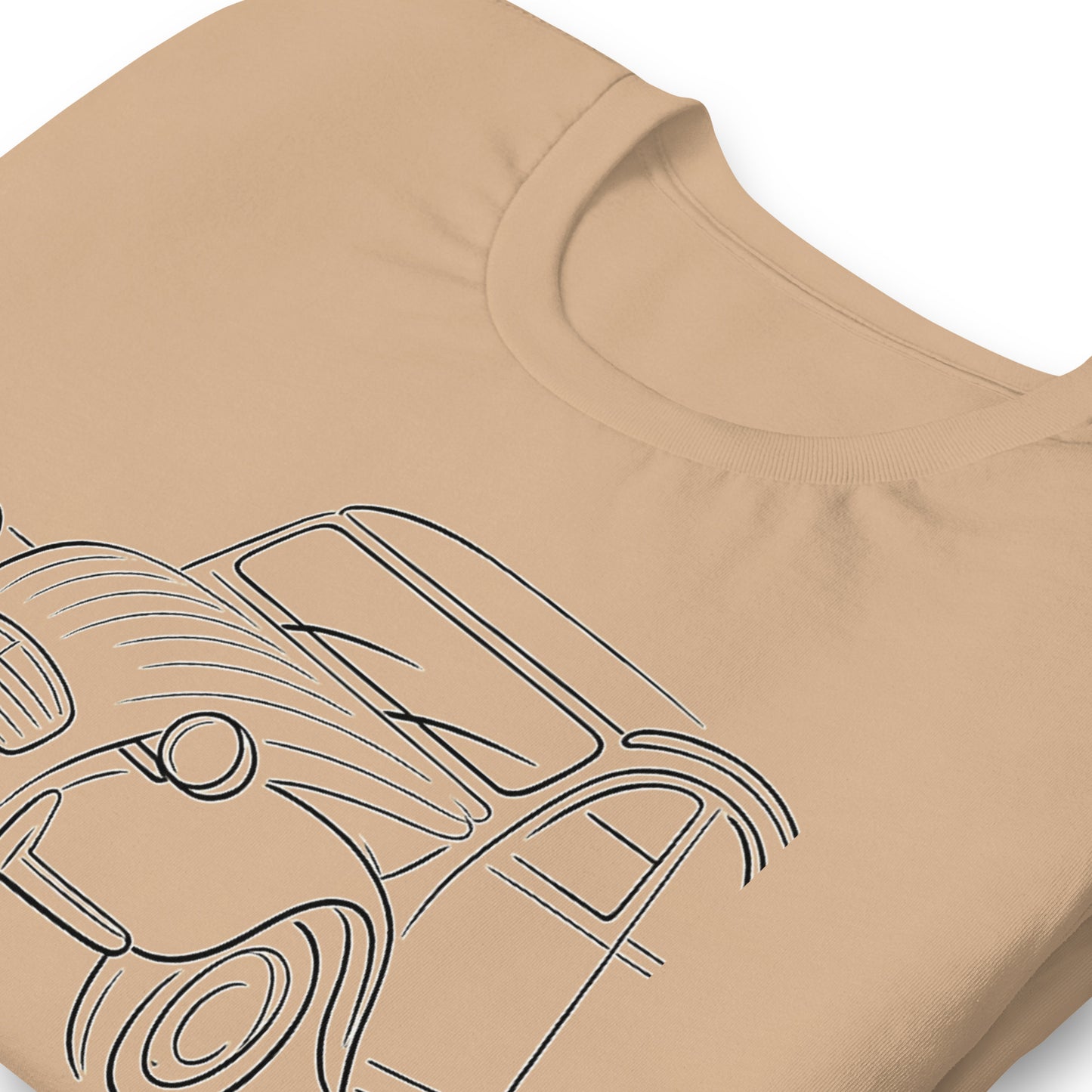 Citroën 2CV T-shirt – Minimalistische Lijntekening van een Franse Klassieker