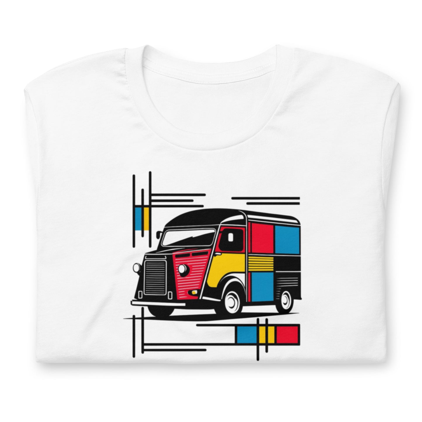 T-shirt “Citroën HY Mondrian Style – Playful Retro Bus”