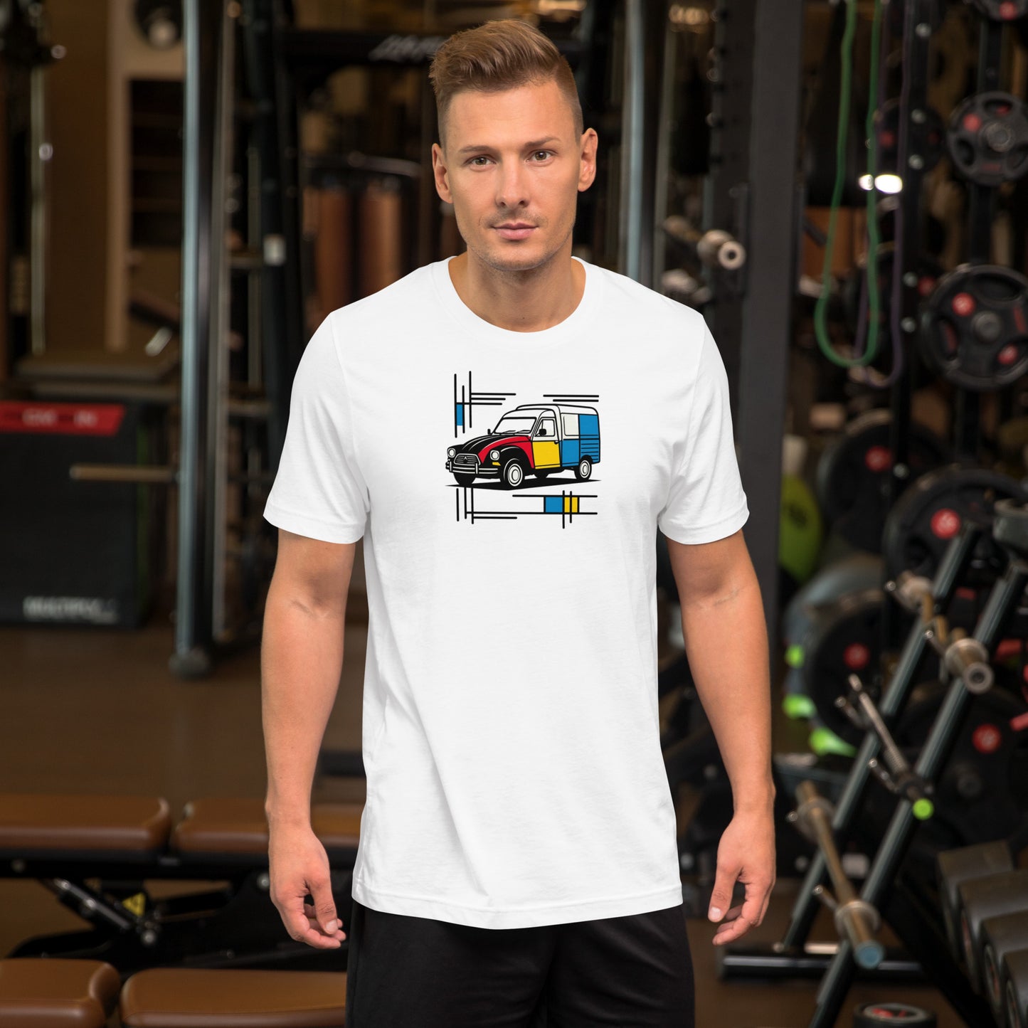 T-shirt "Mondrian Collection – Citroën Acadiane in Colour Art"