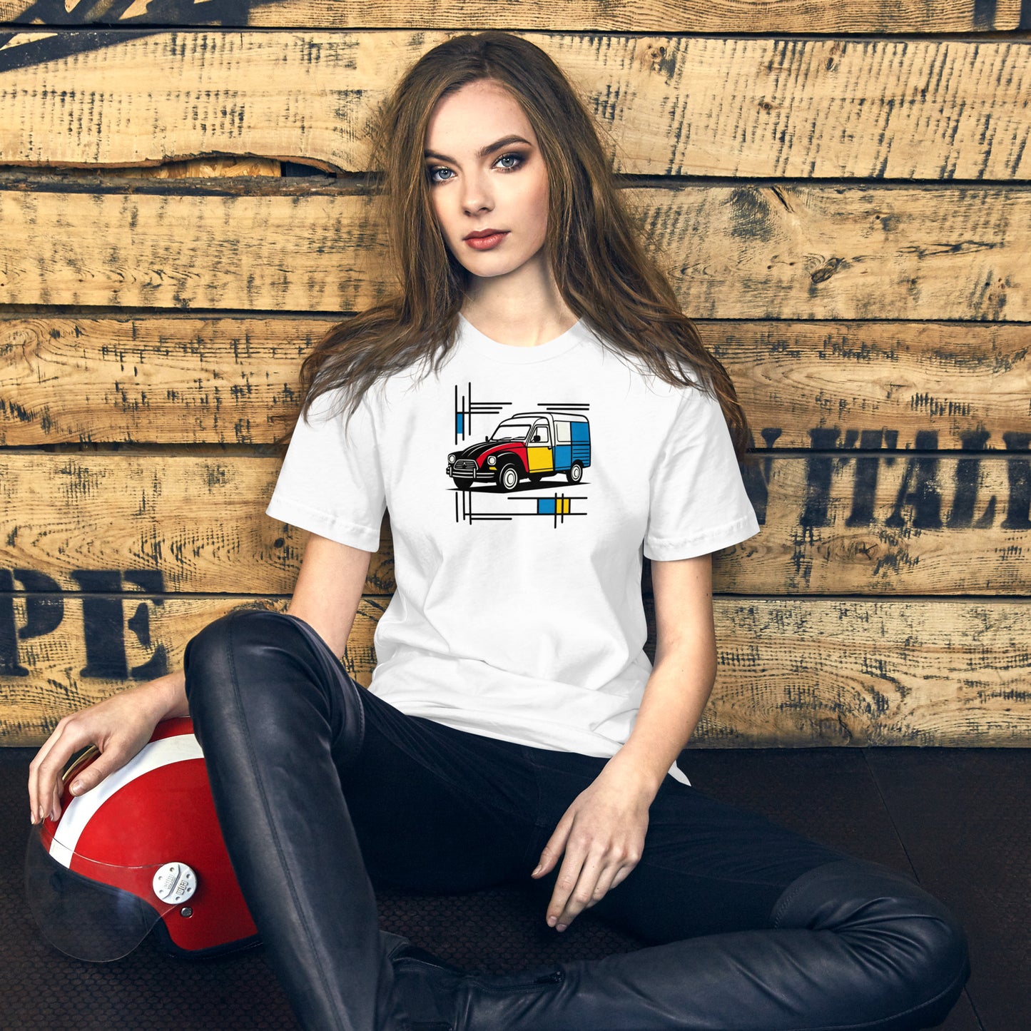 T-shirt "Mondrian Collection – Citroën Acadiane in Colour Art"