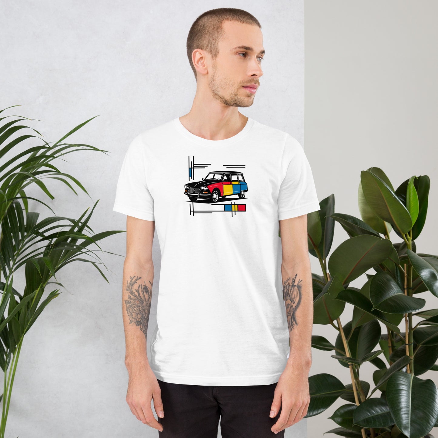 T-shirt « Collection Mondrian – Citroën Ami 6 Color Art »