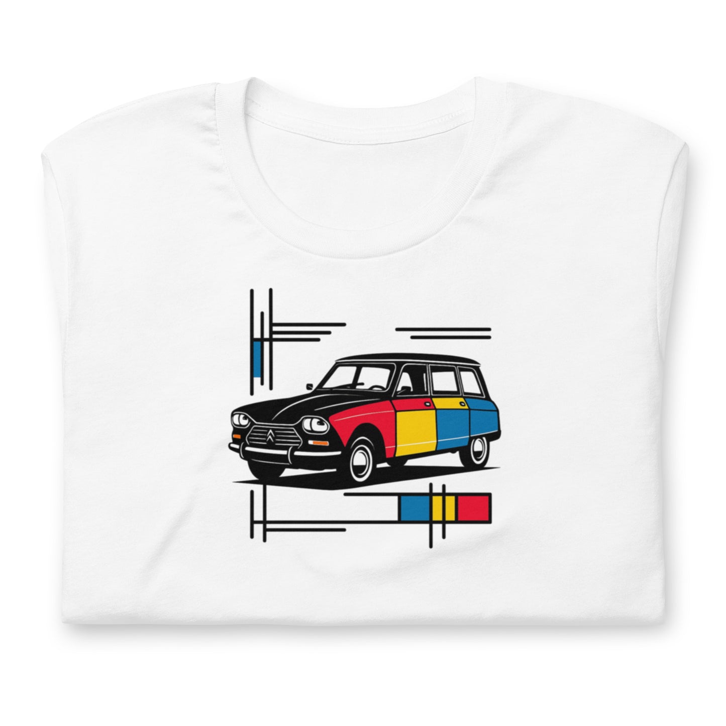 T-shirt « Collection Mondrian – Citroën Ami 6 Color Art »
