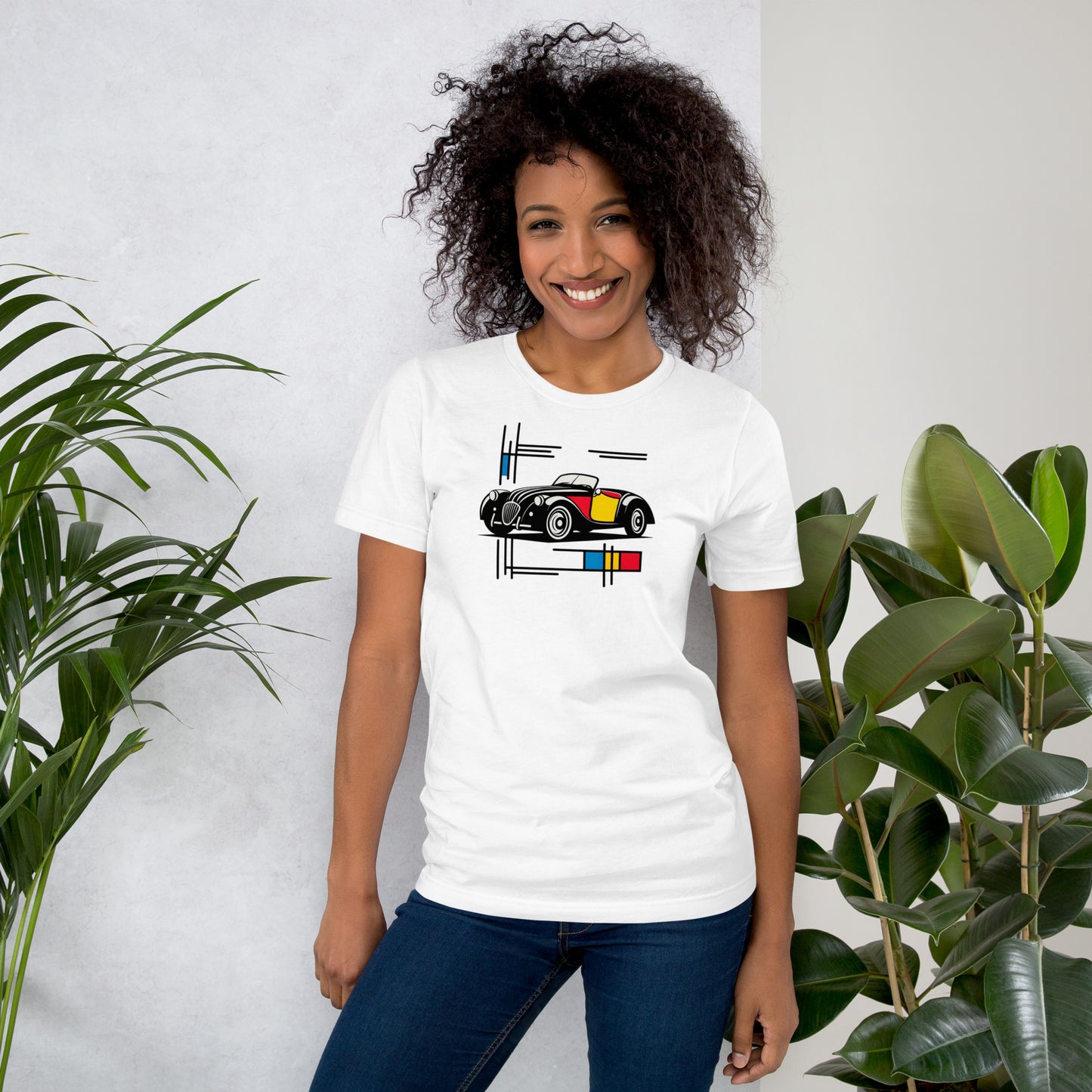 T-shirt “Mondriaan Collectie – Burton Sportscar Kleurenkunst”