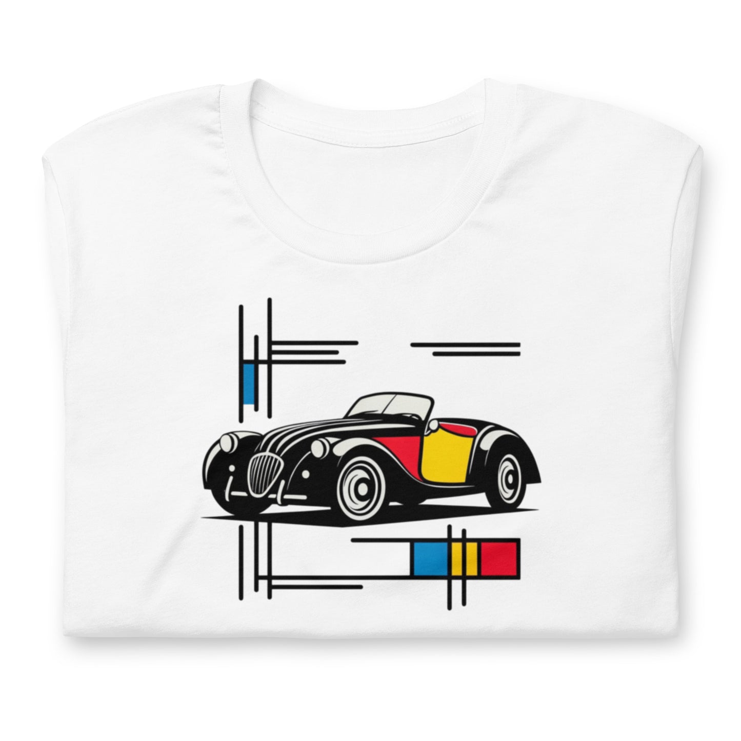 T-shirt “Mondriaan Collectie – Burton Sportscar Kleurenkunst”