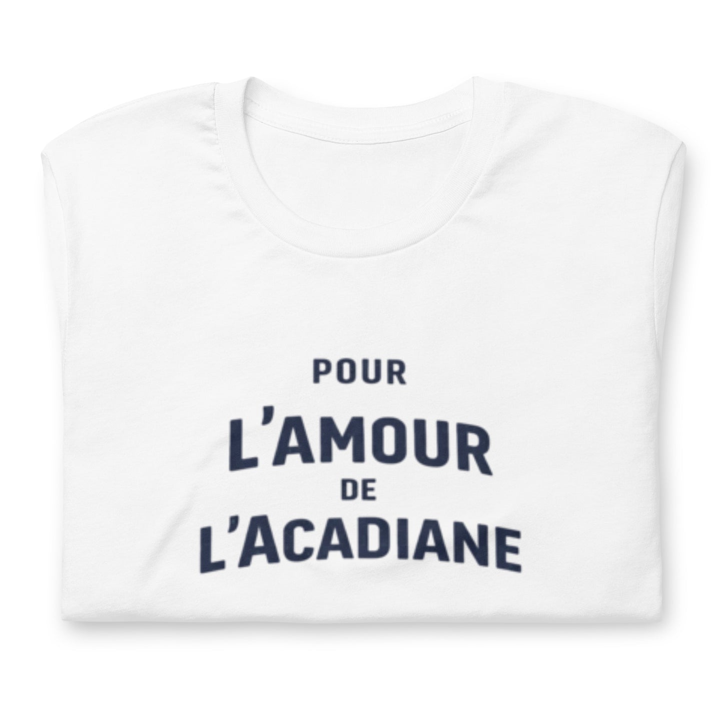 T-shirt Pour l’Amour de l’Acadiane – Design typographique Citroën Acadiane | Collection L’amour