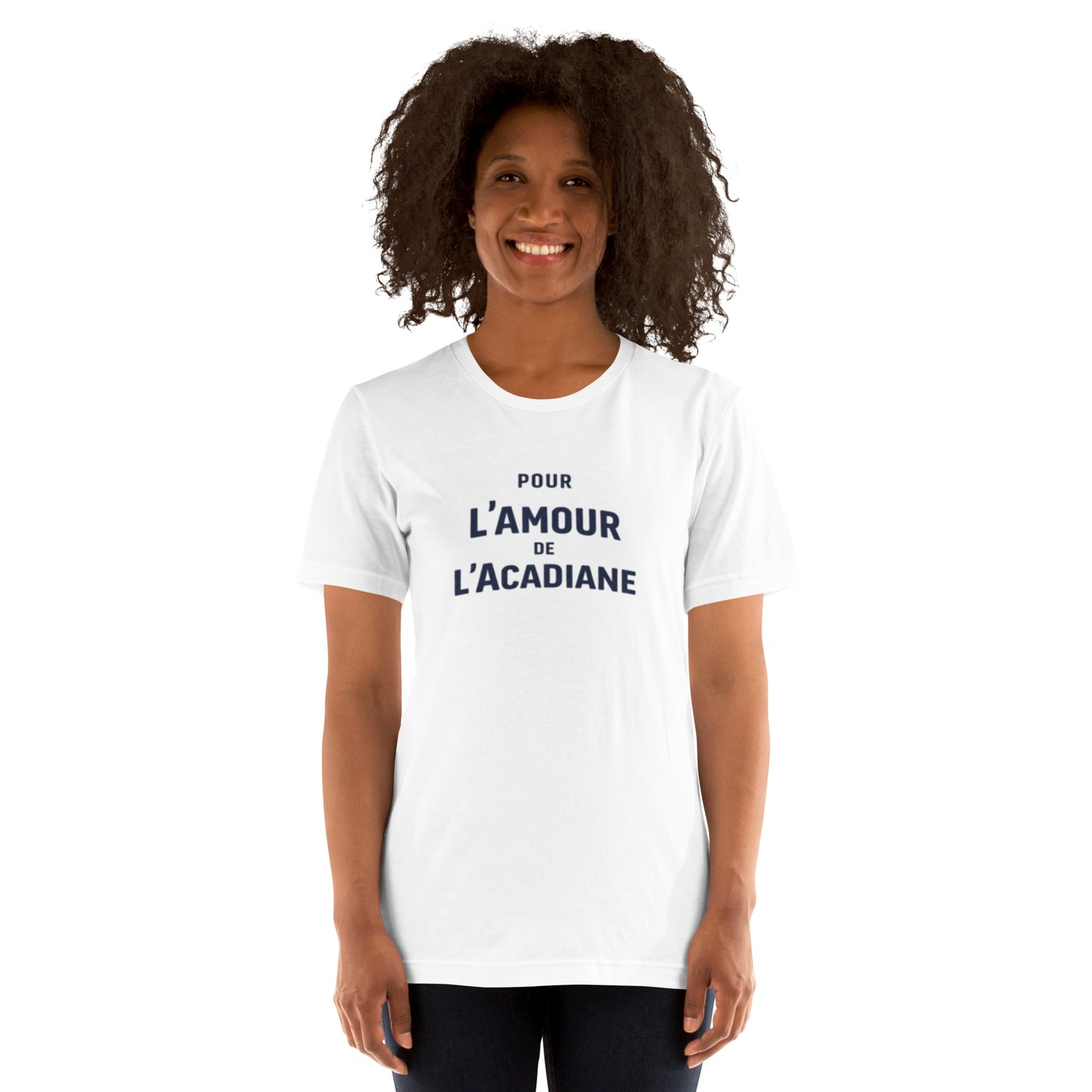 T-shirt Pour l’Amour de l’Acadiane – Design typographique Citroën Acadiane | Collection L’amour