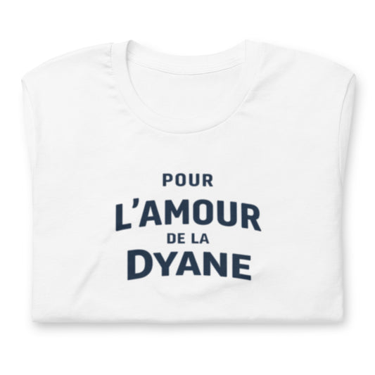 For the Love of the Dyane T-shirt – Typographic Citroën Dyane Design | L'amour Collection