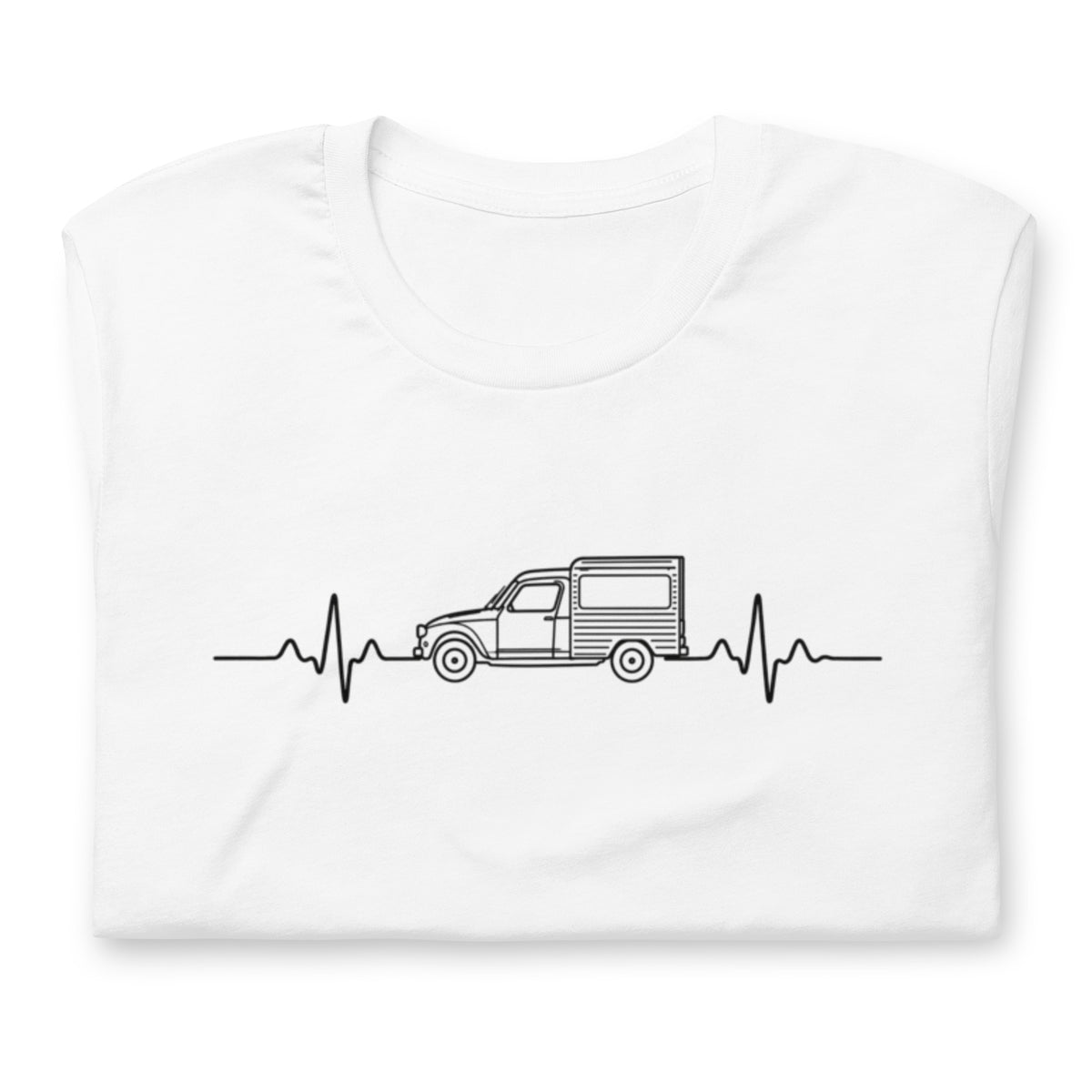 Citroën Acadiane Heartbeat T-shirt – Minimalistische Lijntekening | Heartbeat Collectie